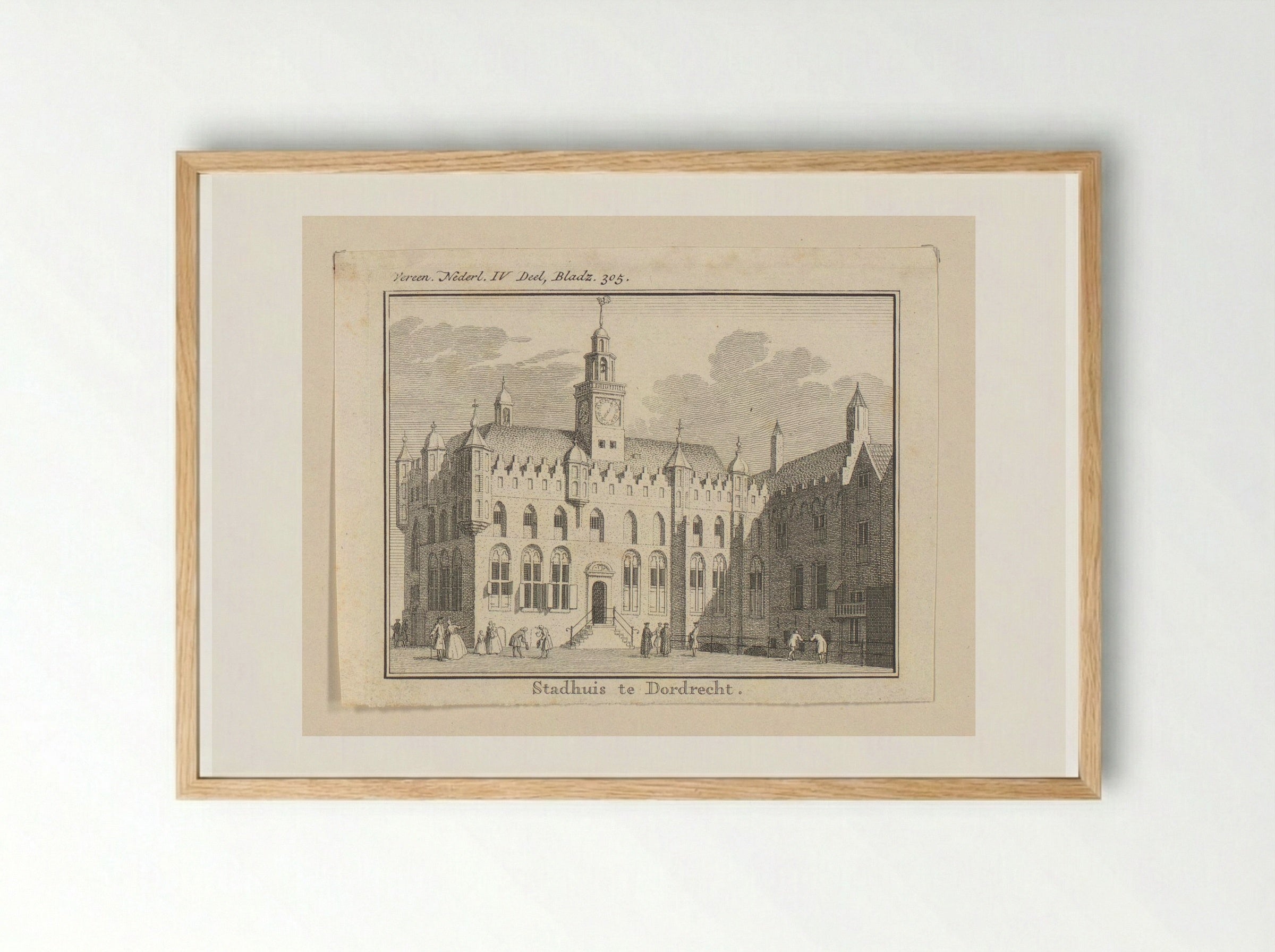 Stadhuis te Dordrecht - Jan Caspar Philips - Framed Print Wood