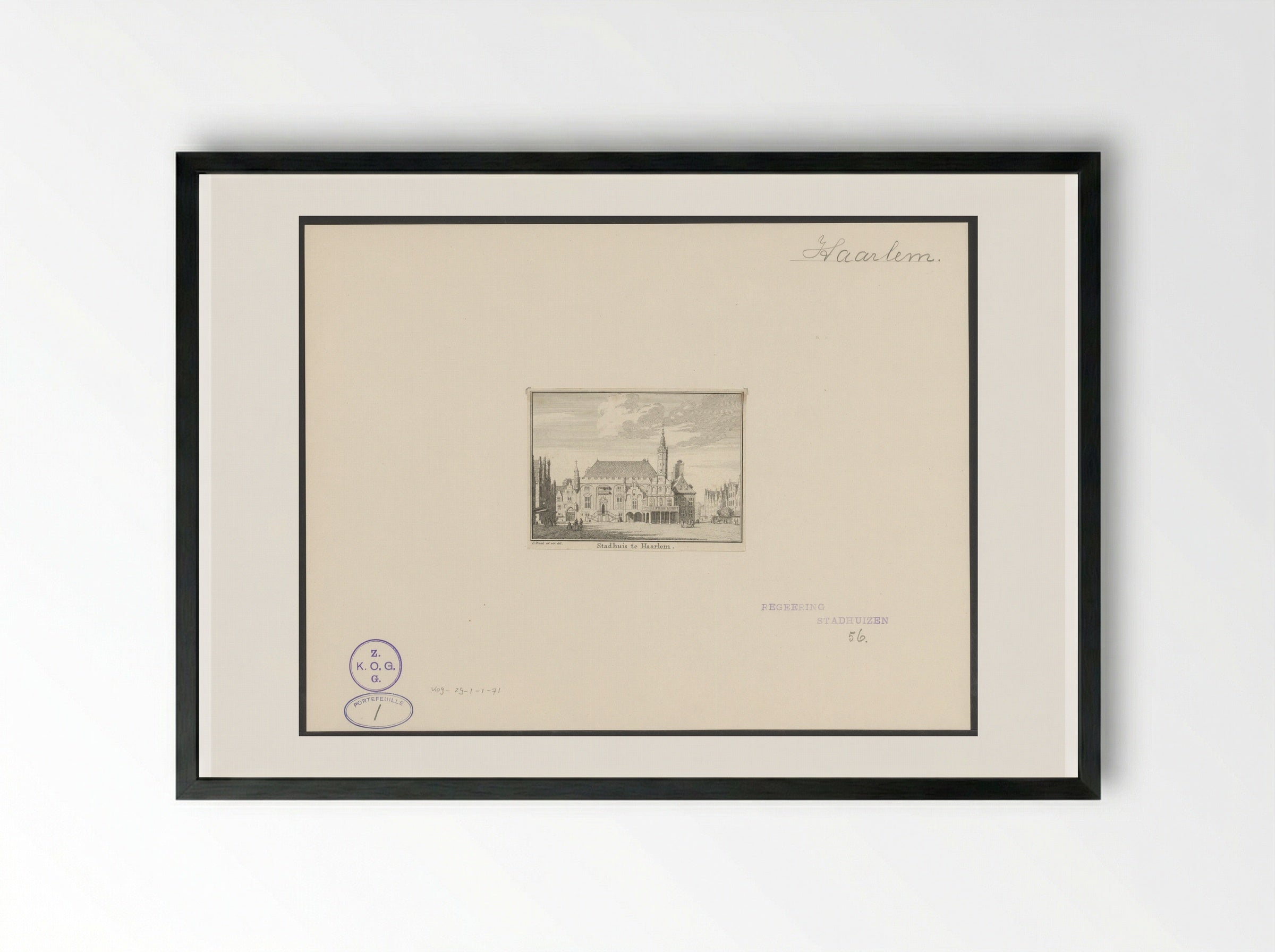 Stadhuis te Haarlem - Jan Caspar Philips - Framed Print Black