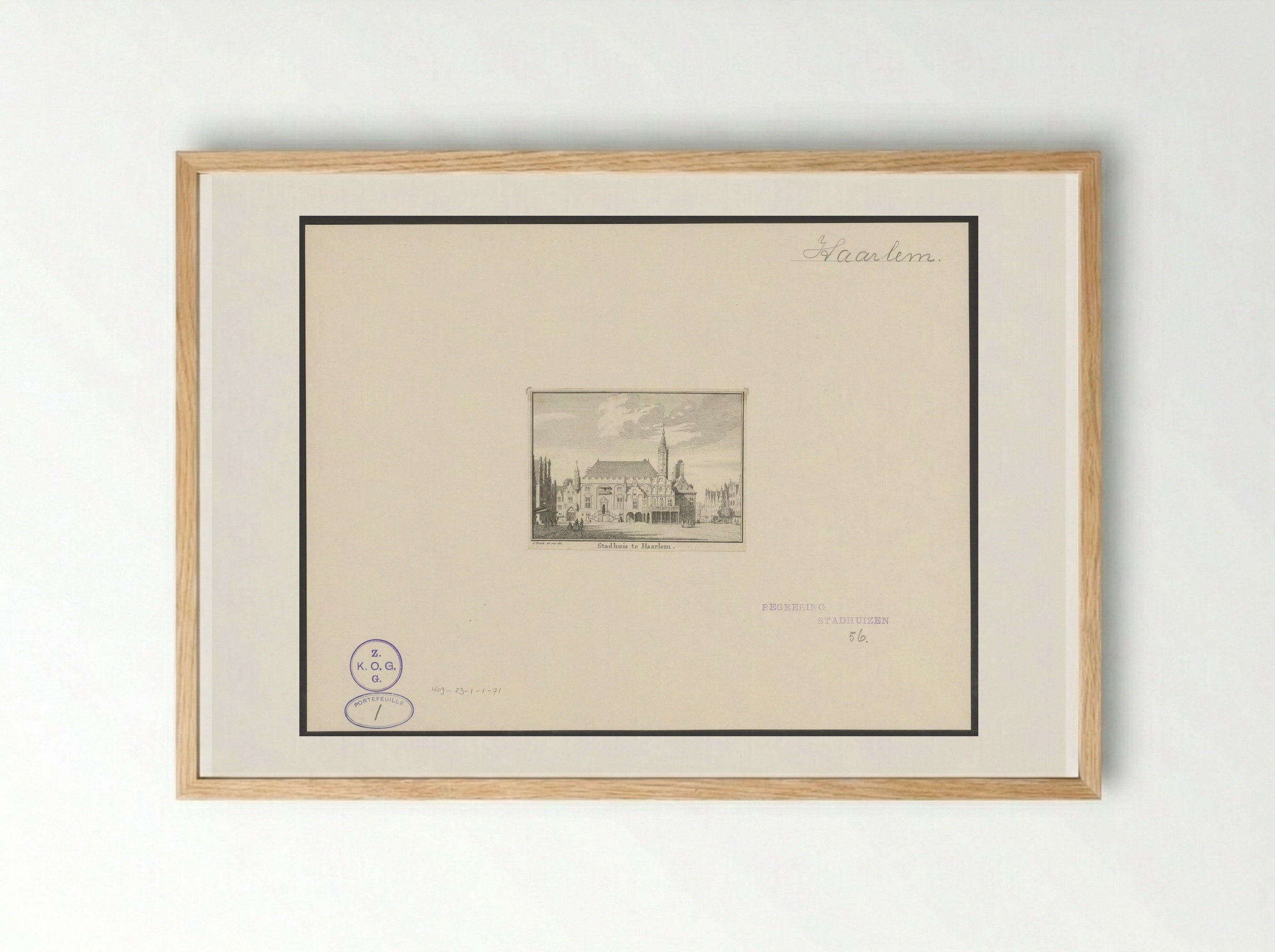 Stadhuis te Haarlem - Jan Caspar Philips - Framed Print Wood