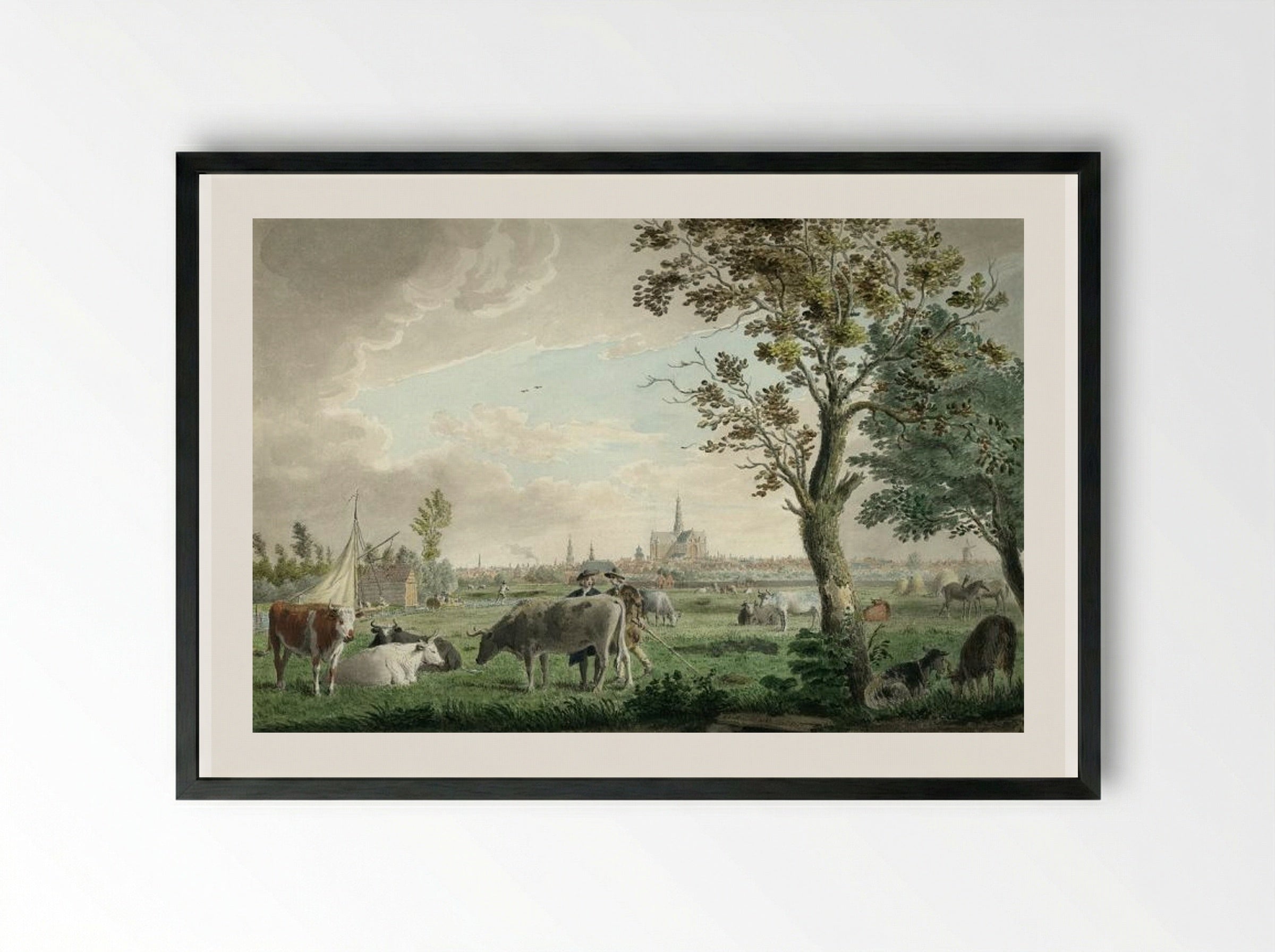 Stadhuis van Haarlem - Cornelis van Noorde - Framed Print Black