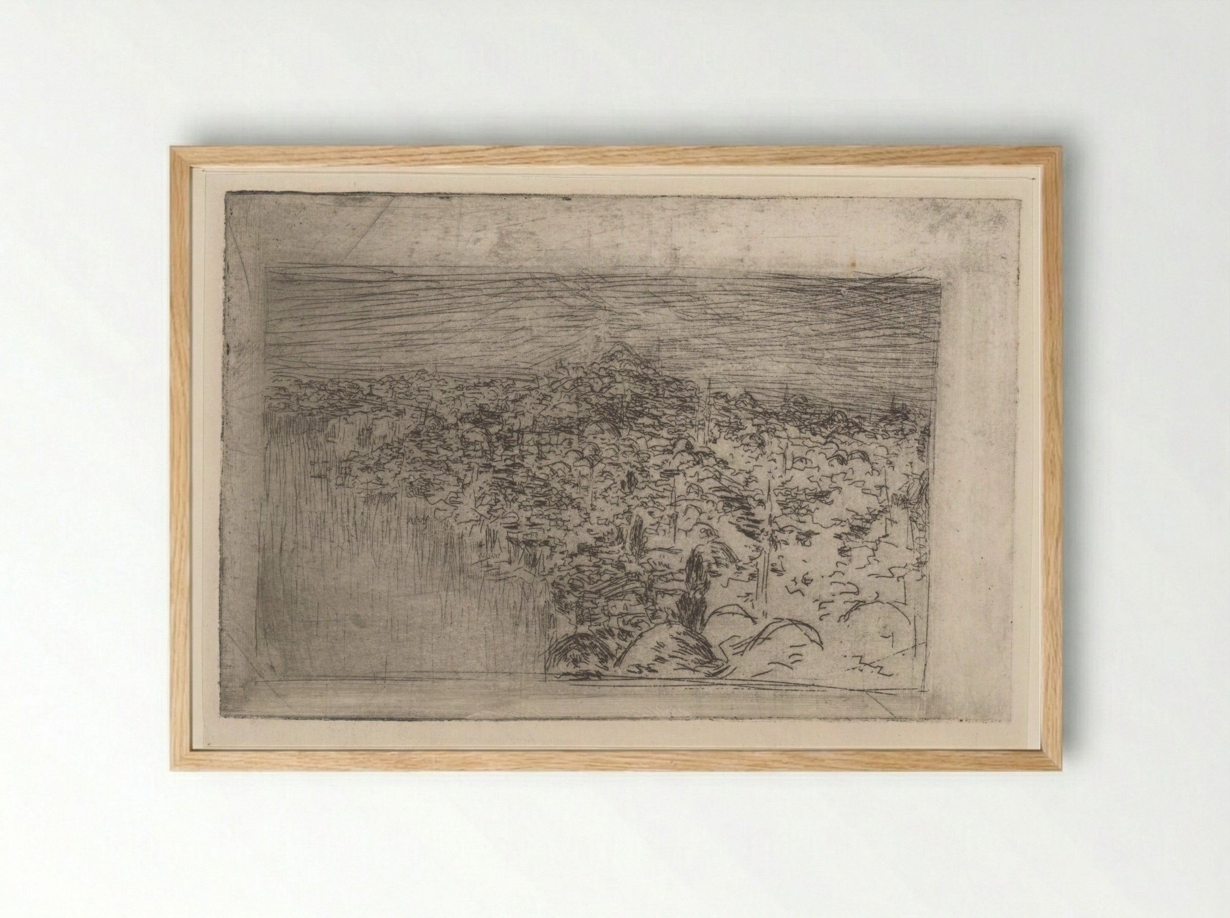 Stadsgezicht op Constantinopel - Marius Bauer - Framed Print Wood