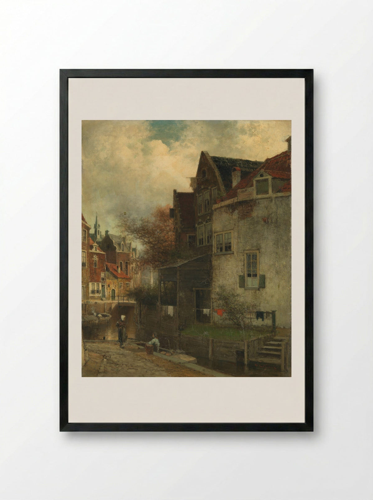 Stadsgezicht - Ferdinand Carl Sierich - Framed Print Black