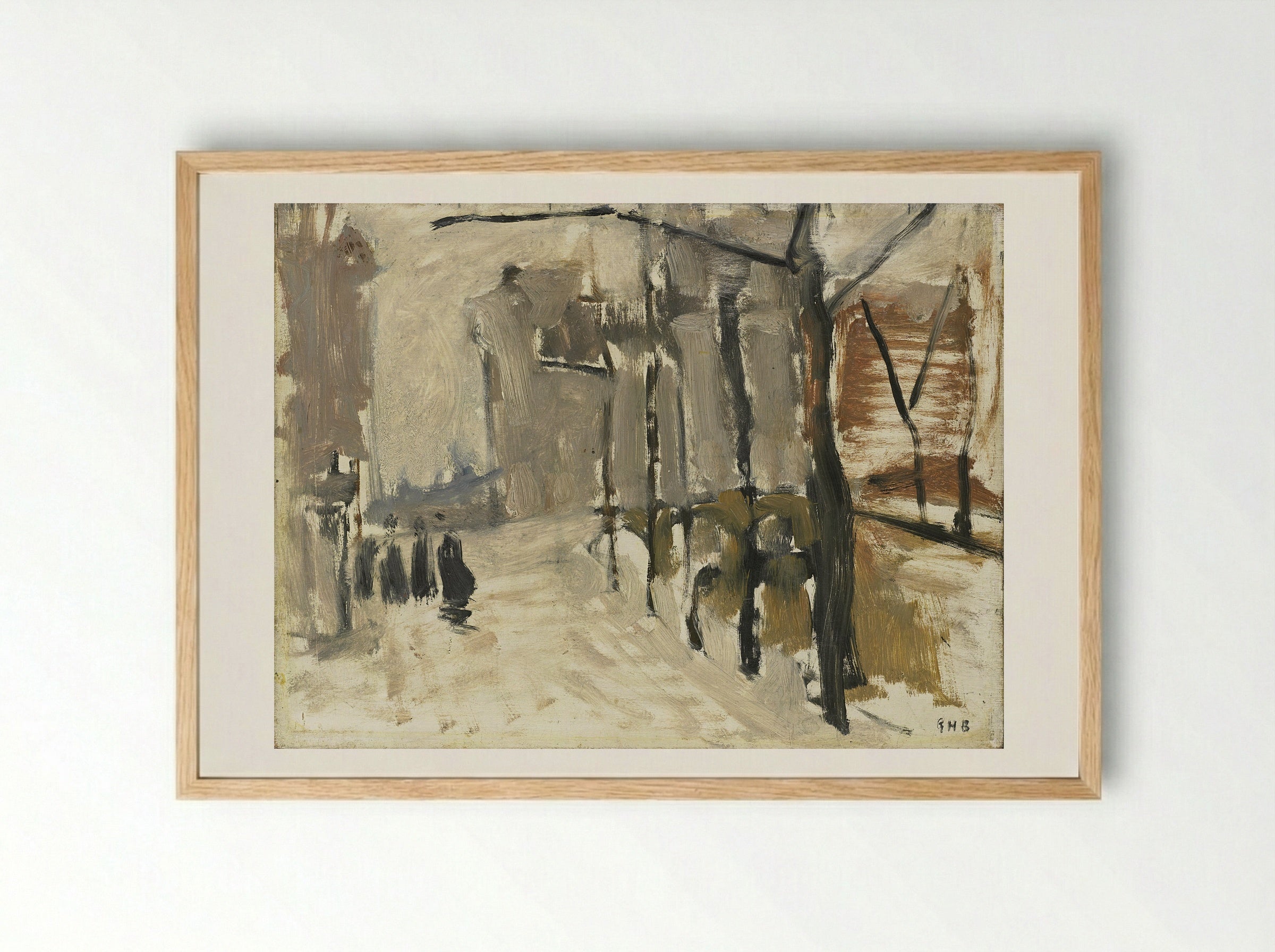 Stadsgezicht - George Hendrik Breitner - Framed Print Wood