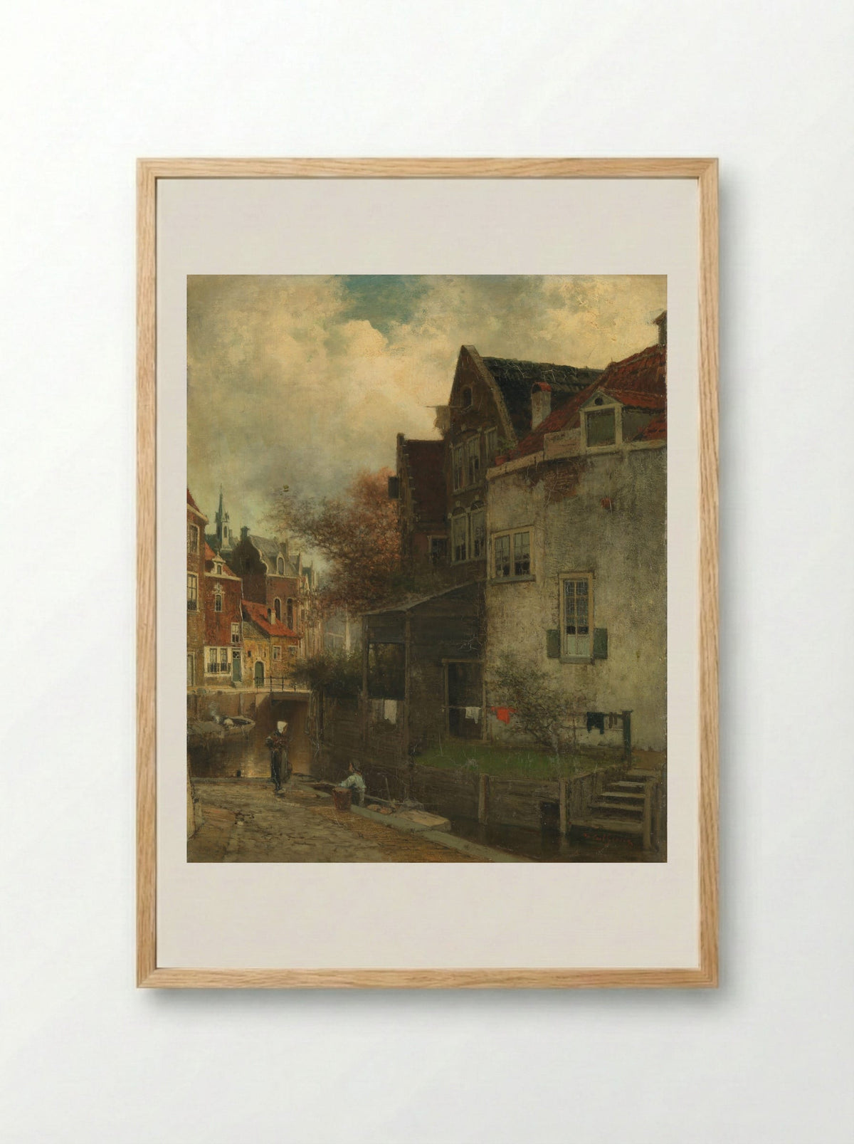 Stadsgezicht - Ferdinand Carl Sierich - Framed Print Wood