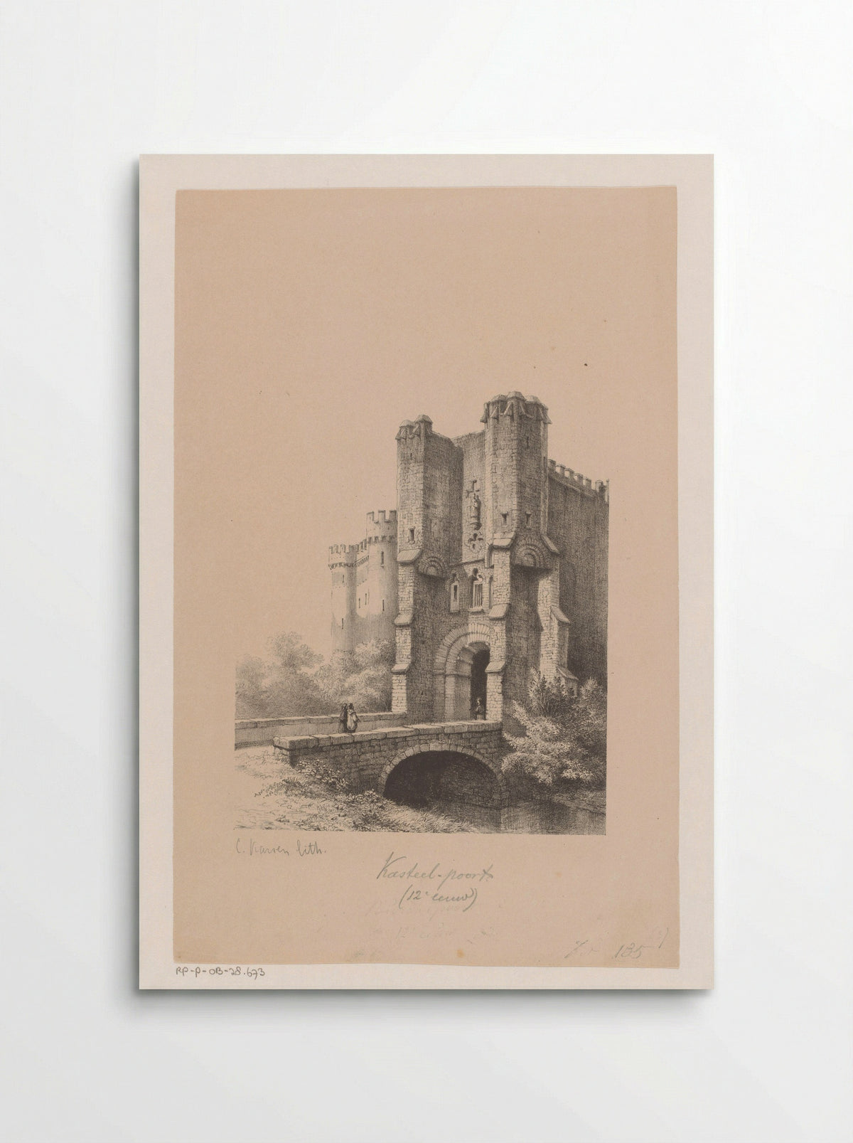 Stadspoort in de dertiende eeuw - Kasparus Karsen - Poster