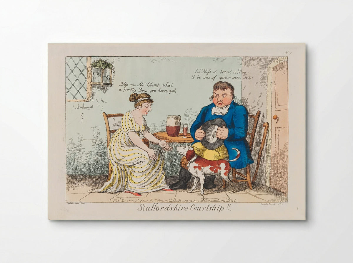 Staffordshire Courtship!! - George Cruikshank - Poster