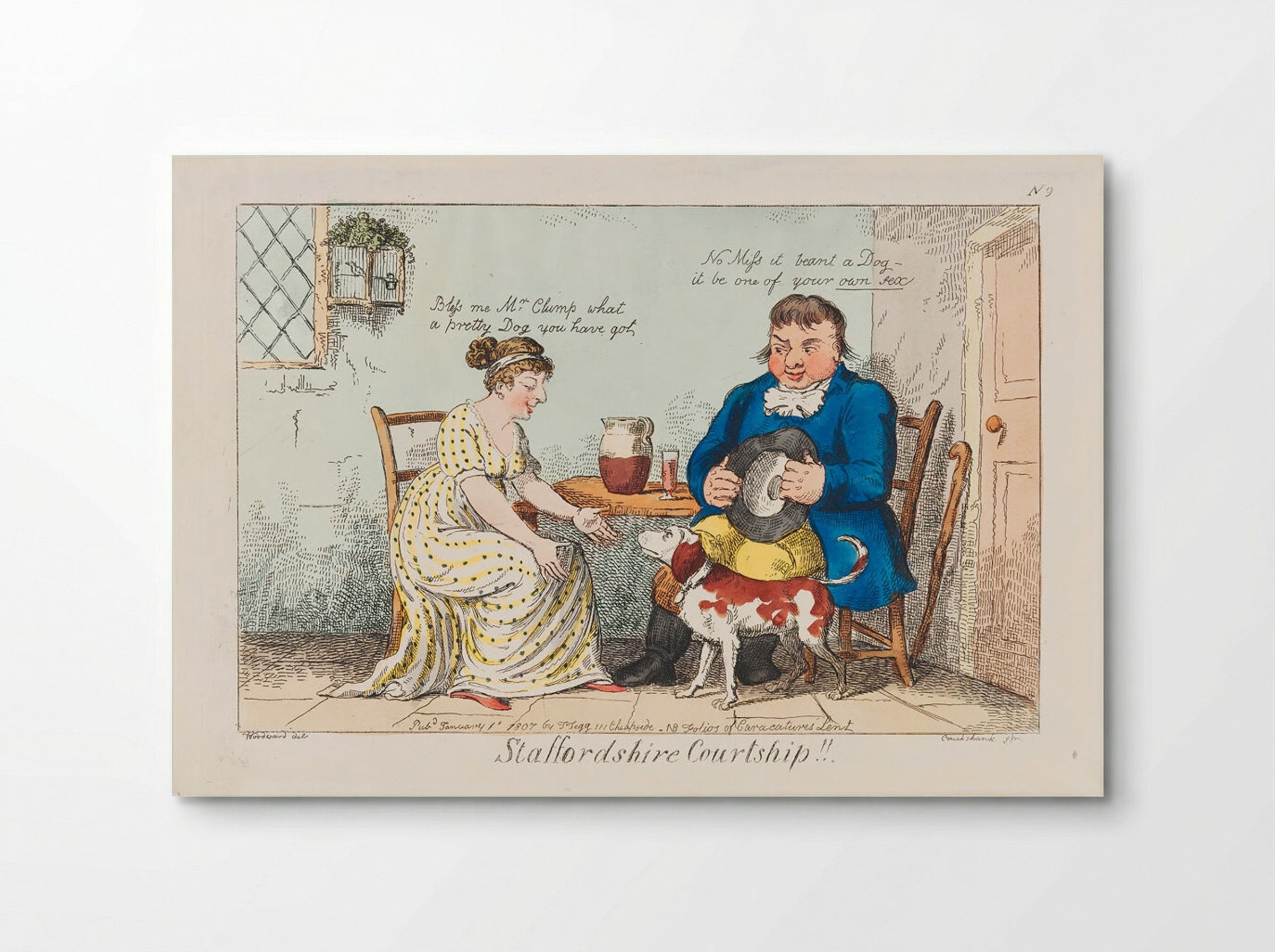 Staffordshire Courtship!! - George Cruikshank - Poster