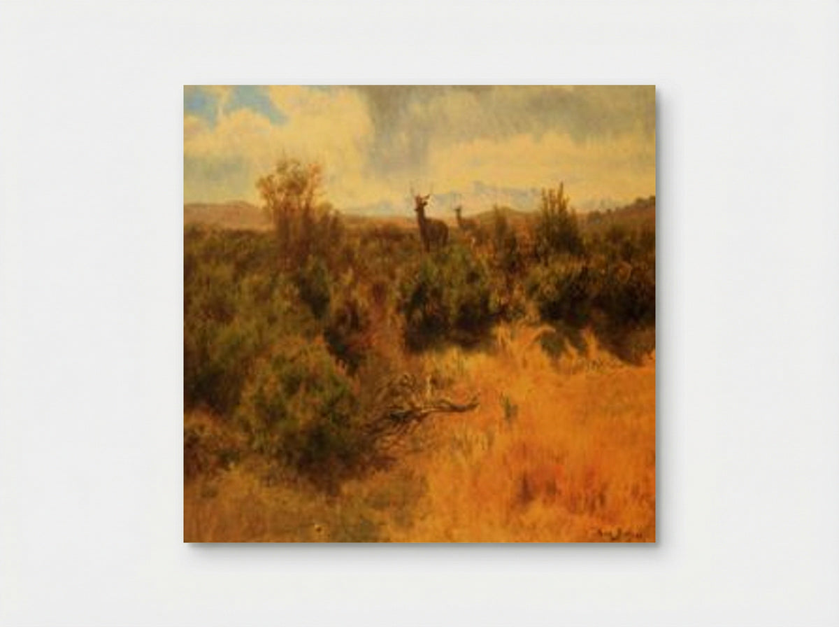 Stag and Doe in a Landscape - Rosa Bonheur - Poster