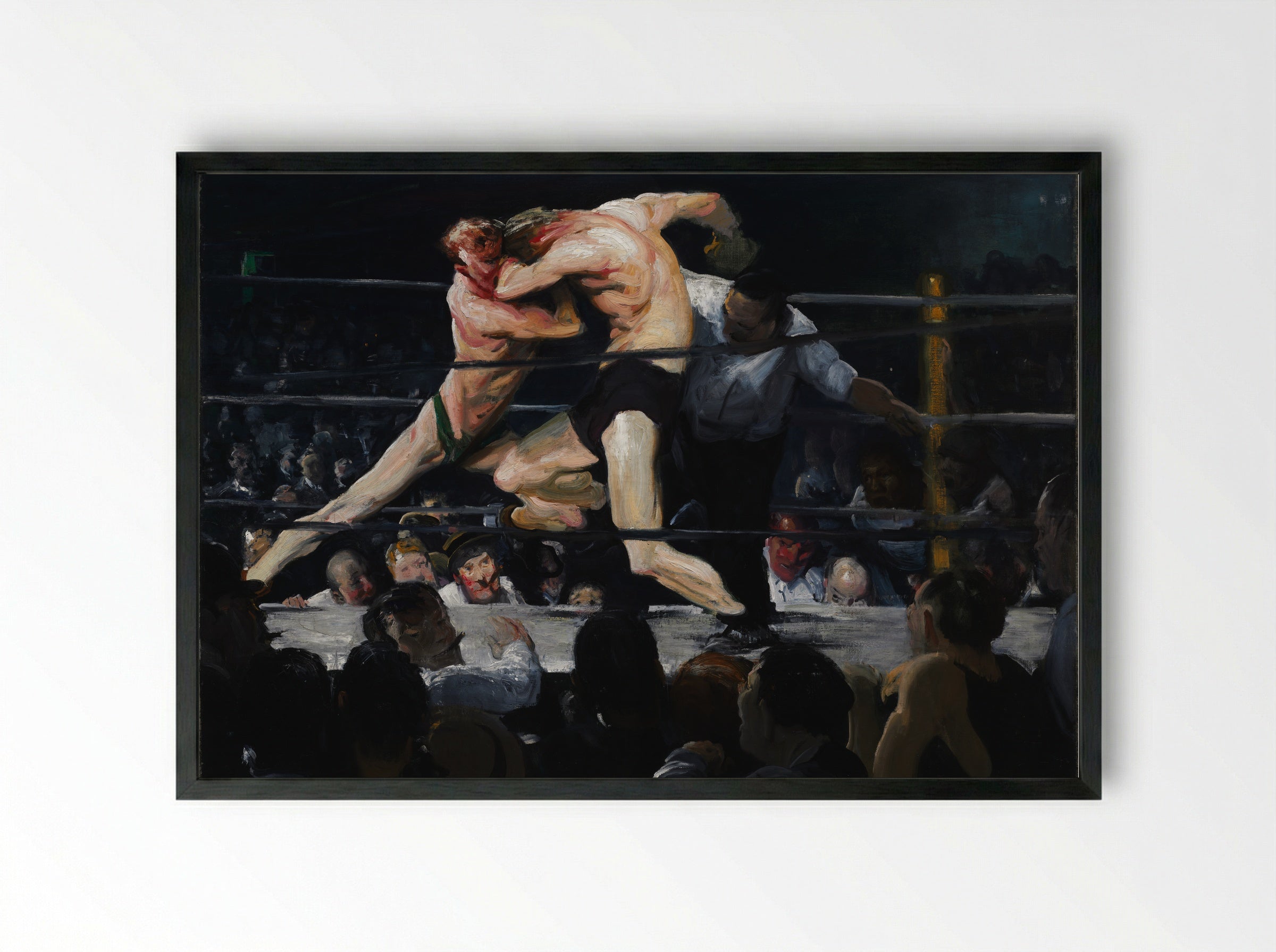 Stag at Sharkey's - George Bellows - Framed Print Black