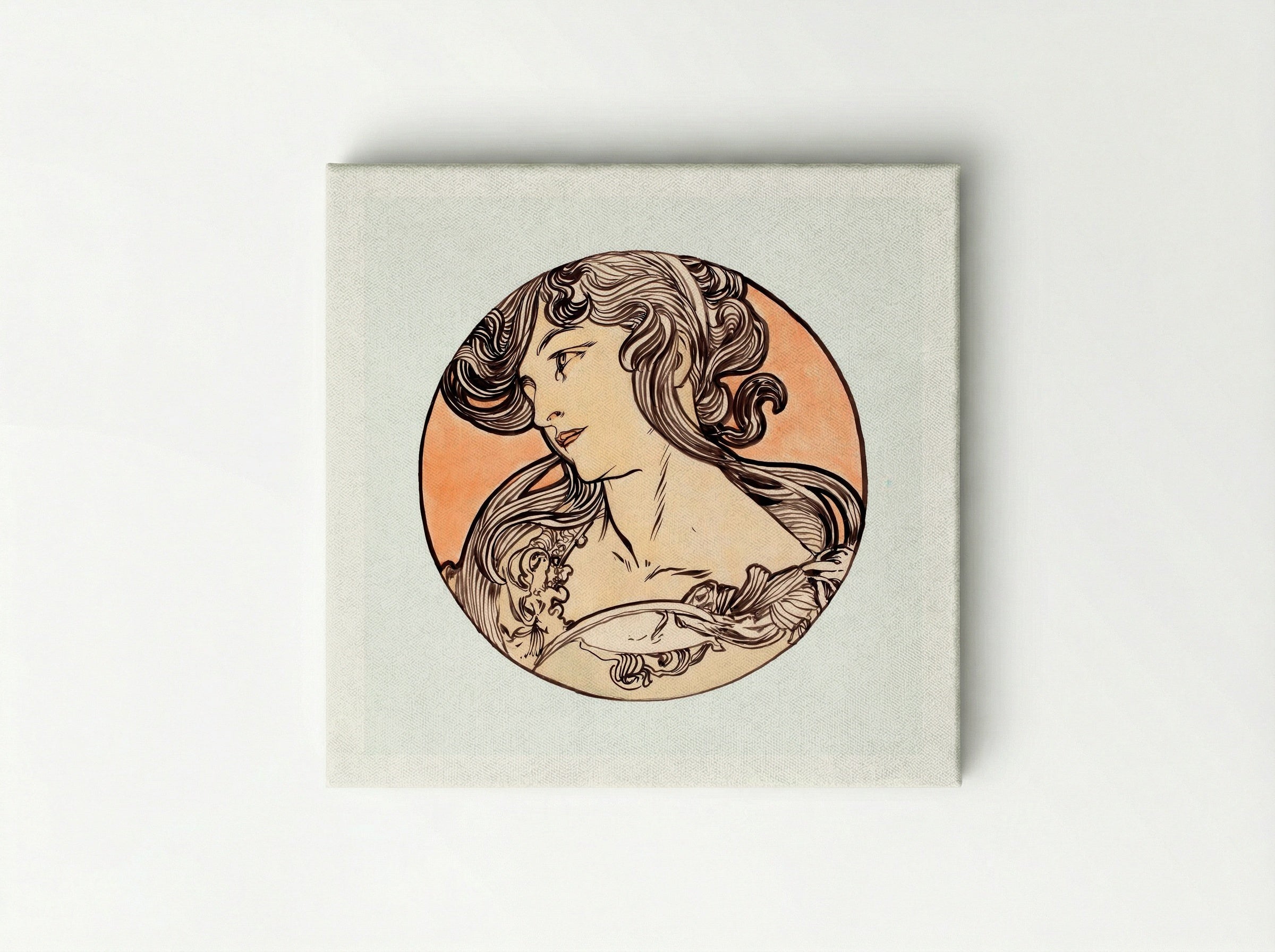 Stained Glass Window Design for Fouquet Boutique - Alphonse Mucha - Canvas