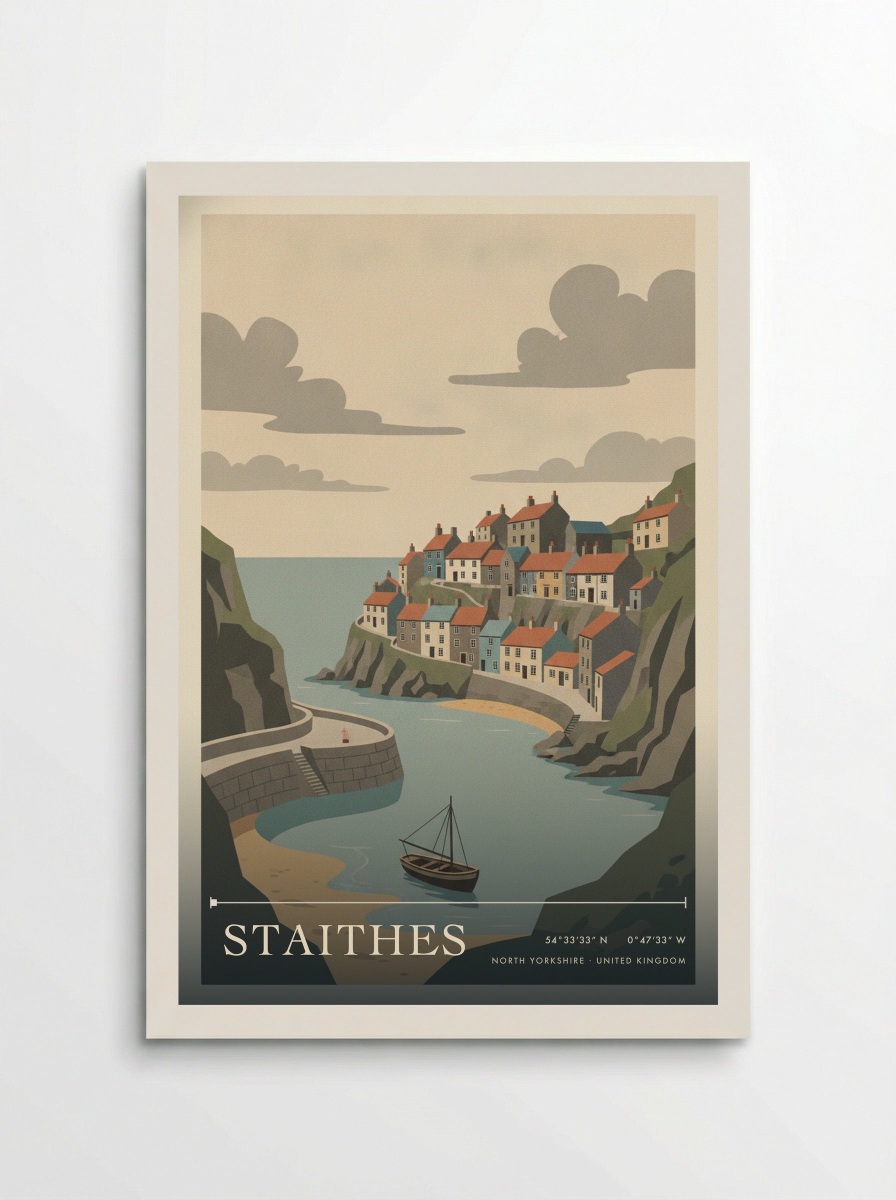 Staithes North Yorkshire United Kingdom Travel Poster - Poster