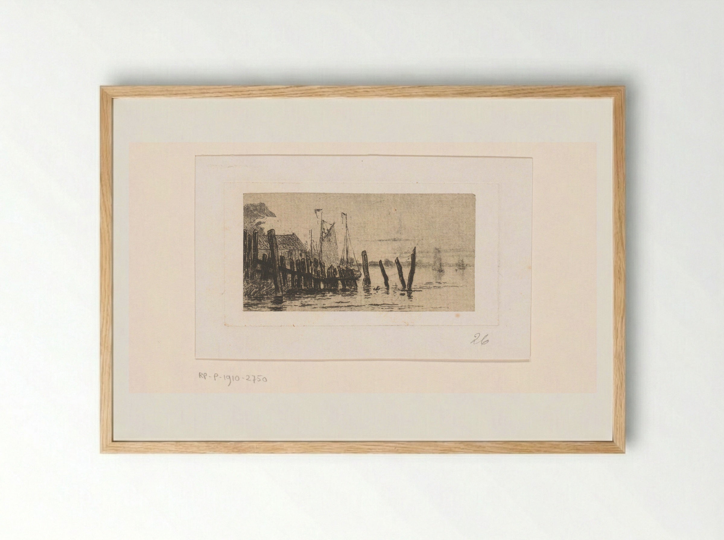 Staketsel bij Burcht aan de Schelde - Carel Nicolaas Storm van 's-Gravesande - Framed Print Wood