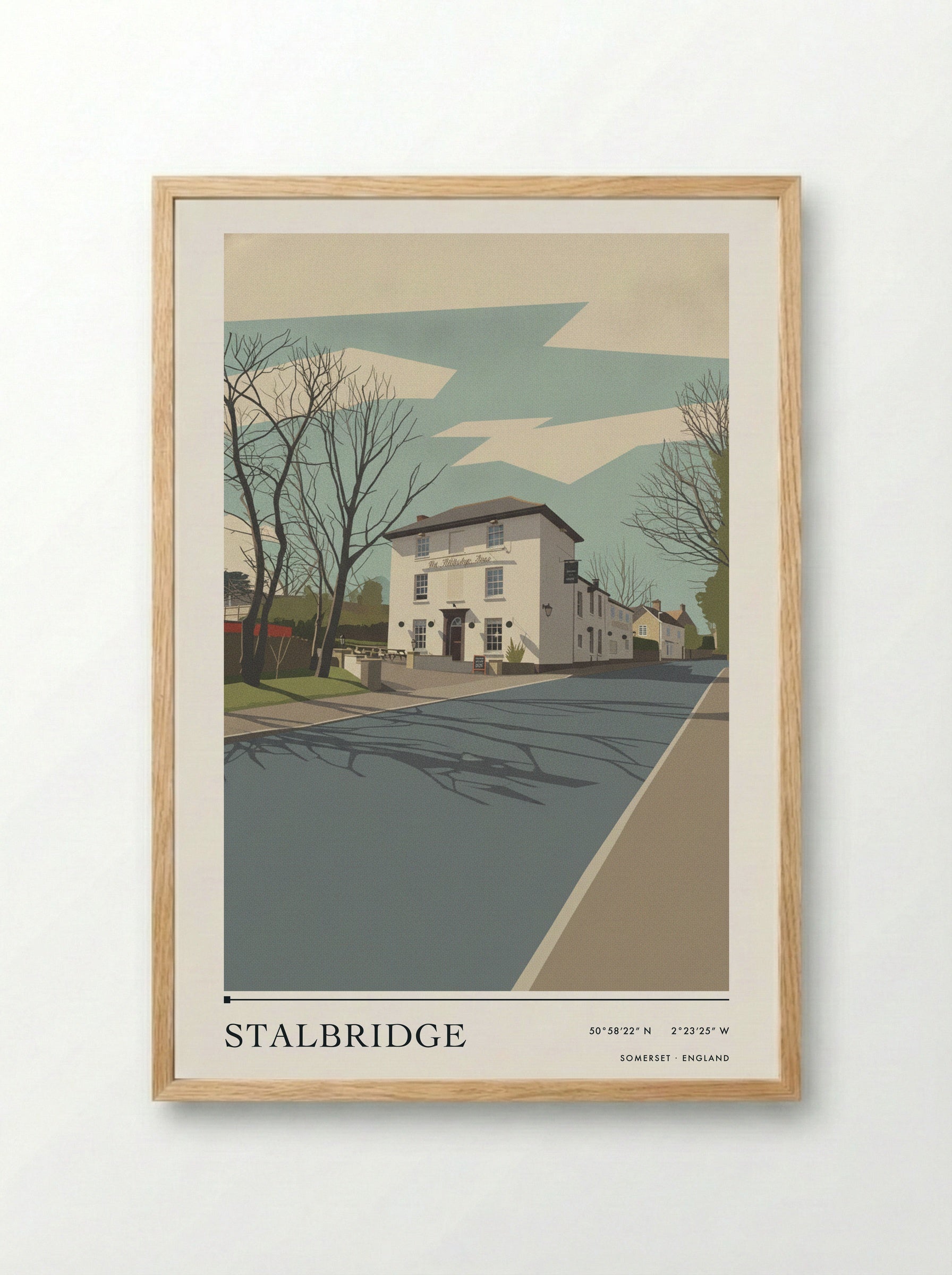 Stalbridge Somerset England Travel Poster - Framed Print Wood