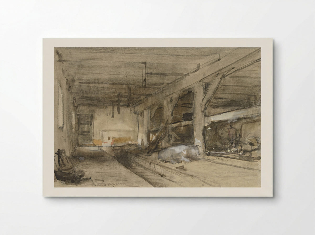 Stalinterieur (Stable Interior) - Johannes Bosboom - Poster
