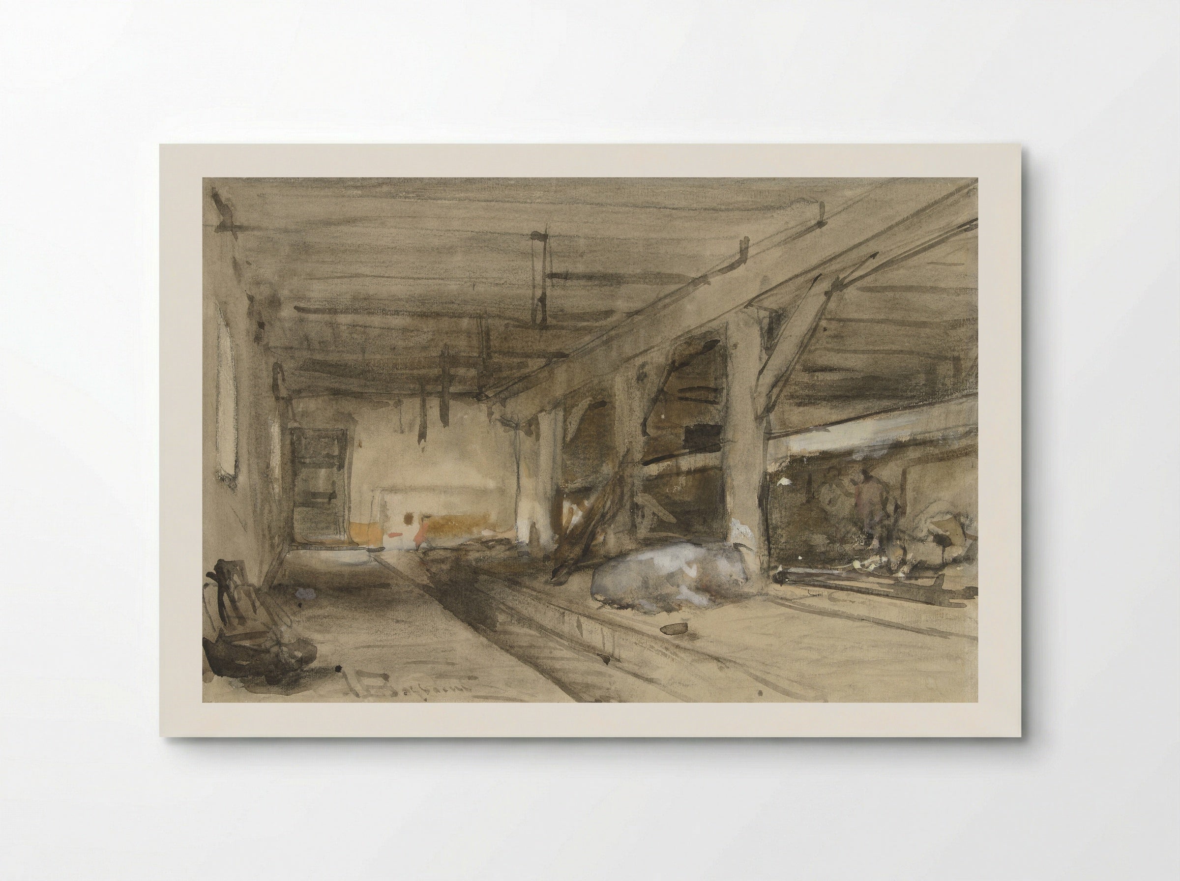 Stalinterieur (Stable Interior) - Johannes Bosboom - Poster