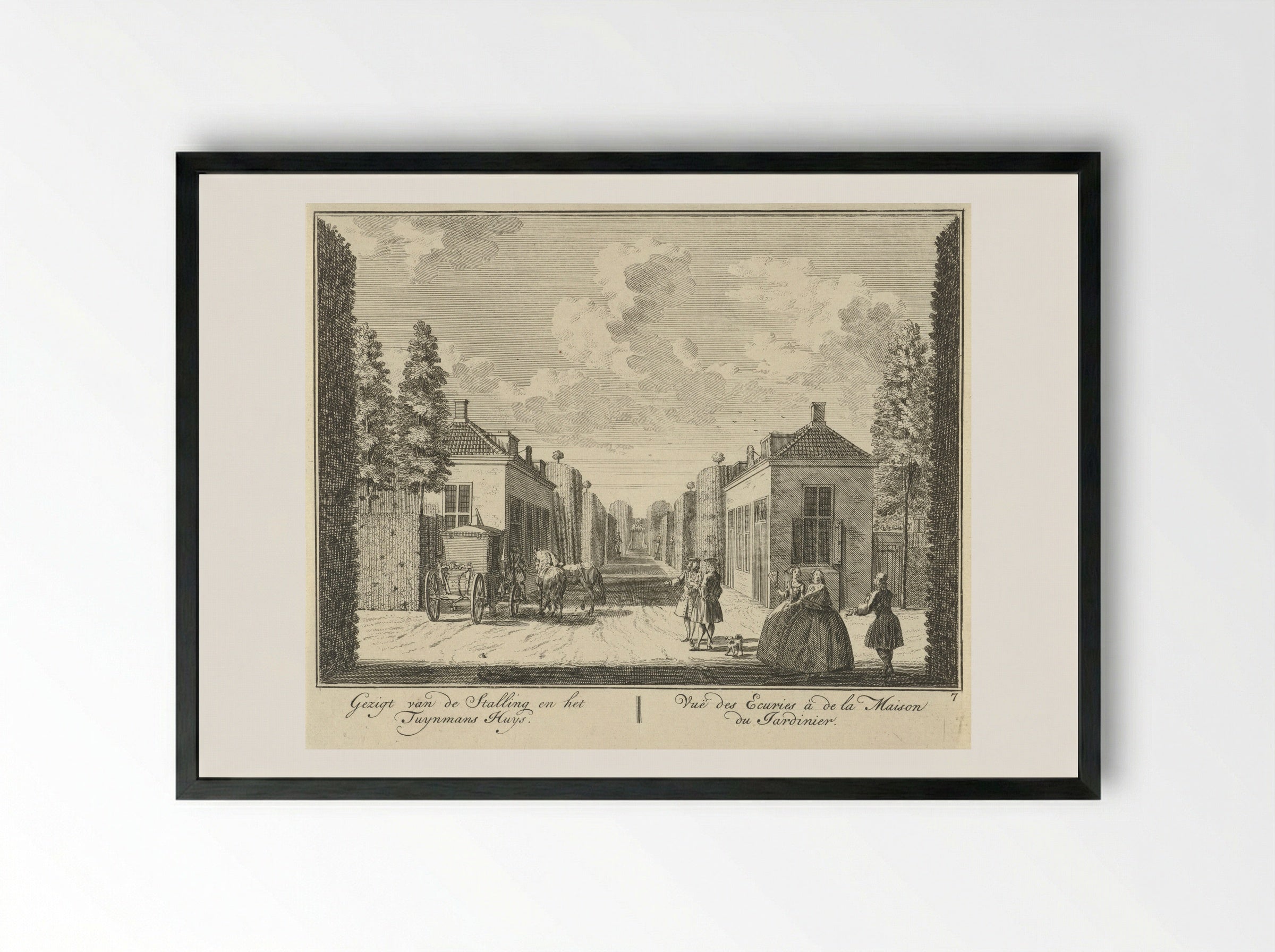 Stallen op het landgoed van Huis ter Meer te Maarssen - Hendrik de Leth - Framed Print Black