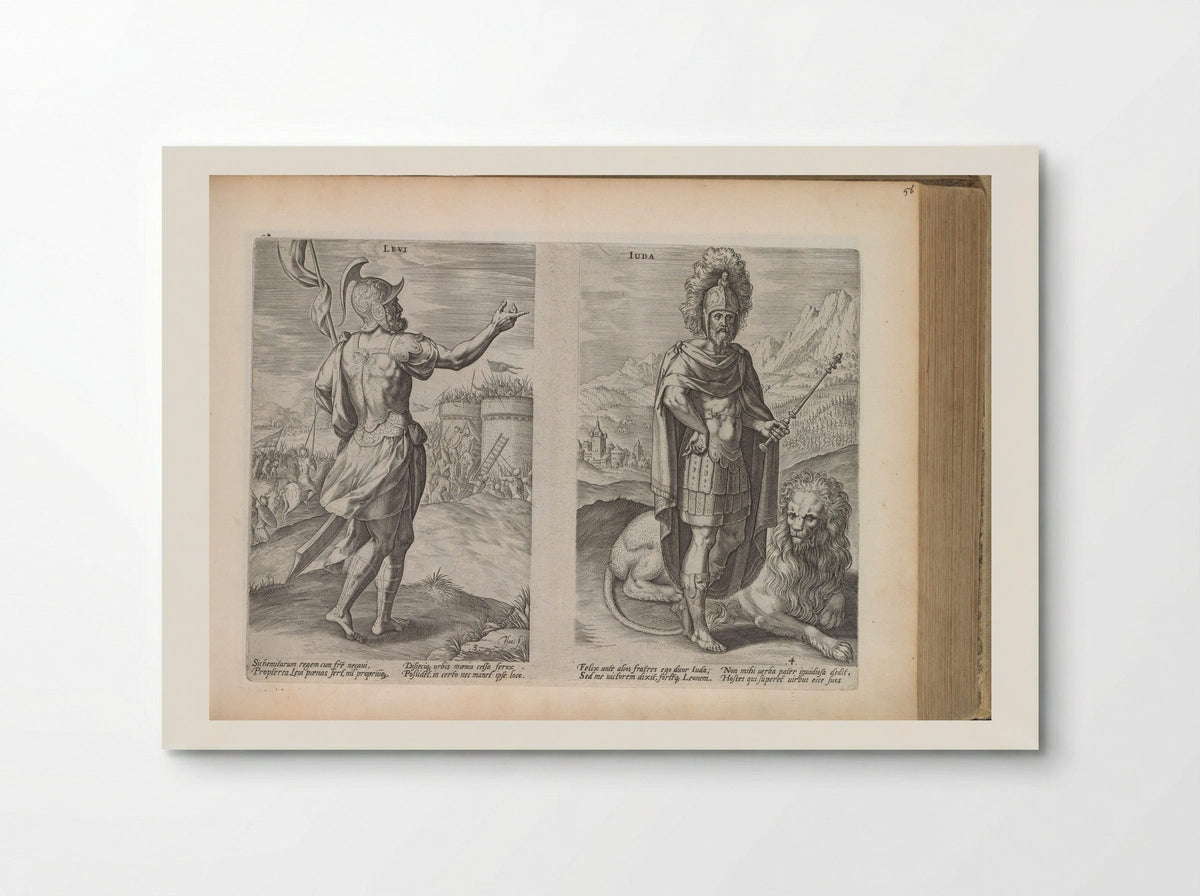 Stamvaders Levi en Juda - Claes Jansz. Visscher (II) - Poster