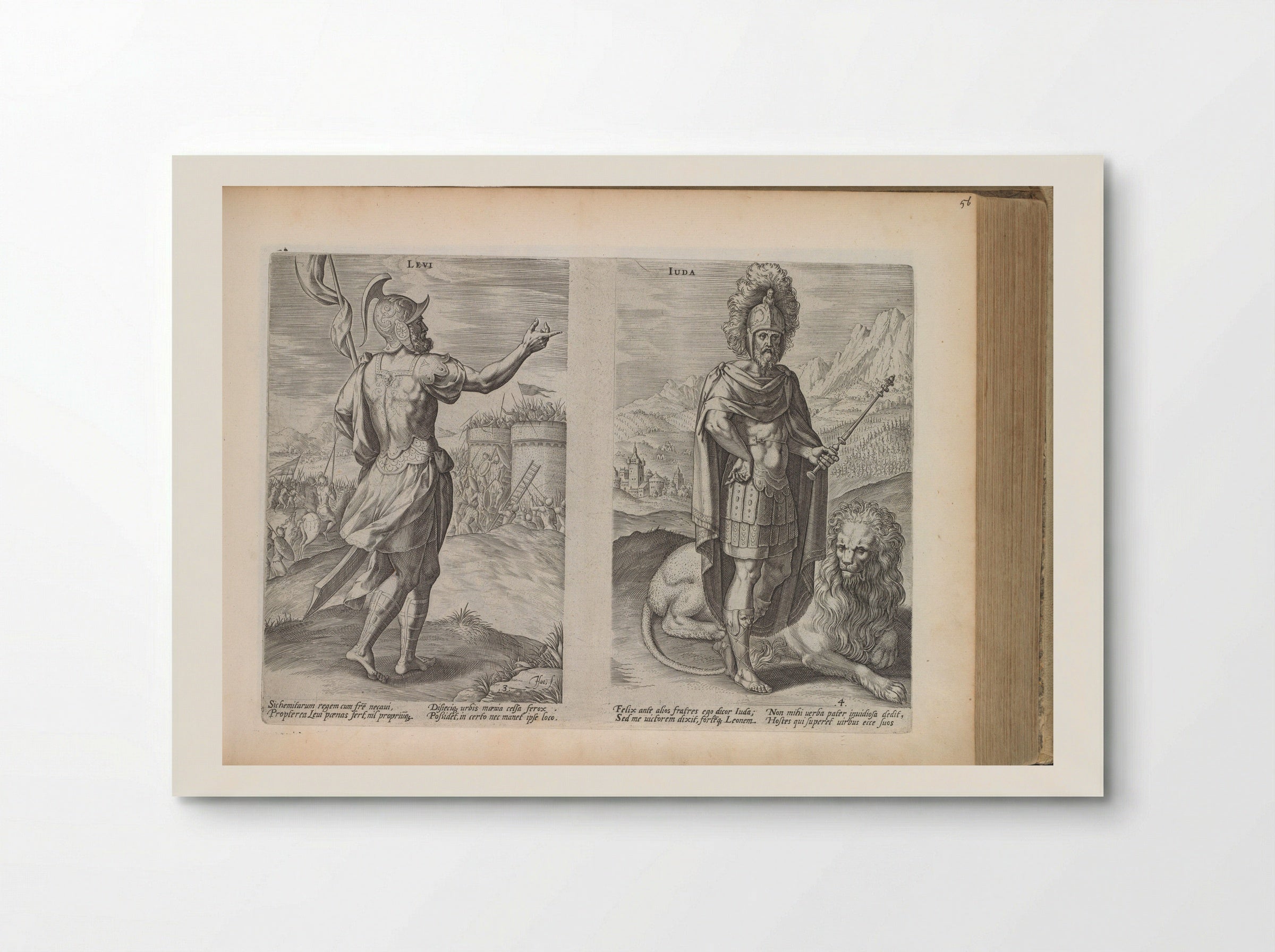 Stamvaders Levi en Juda - Claes Jansz. Visscher (II) - Poster