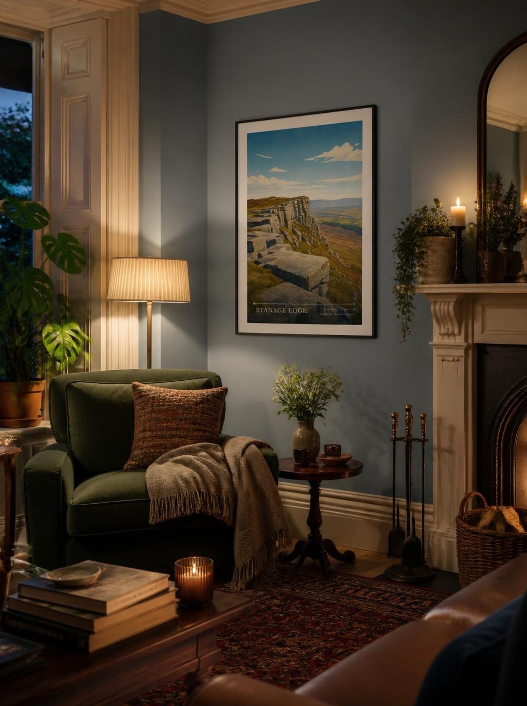 Stanage Edge Derbyshire United Kingdom Travel Poster - Lifestyle