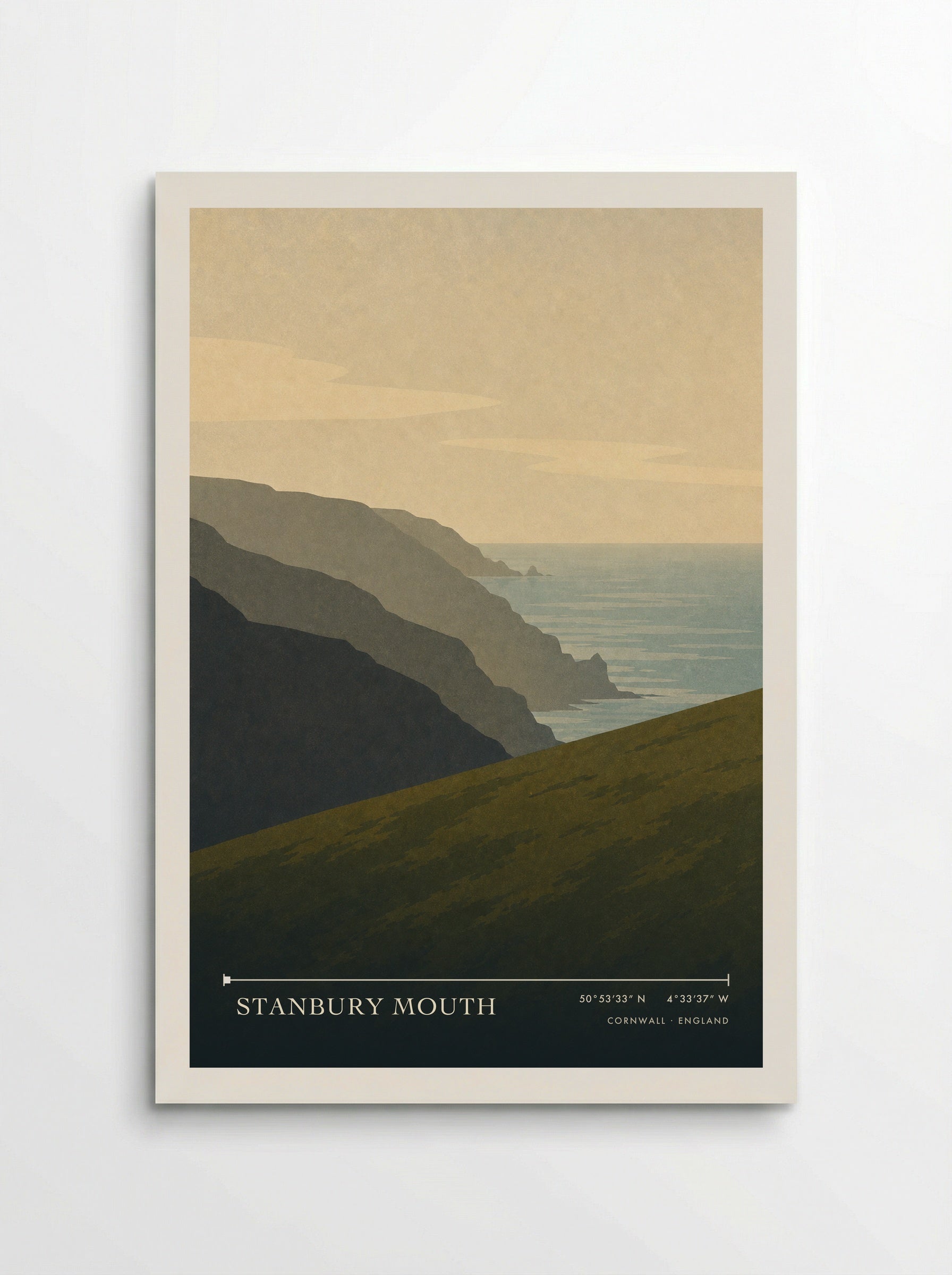 Stanbury Mouth Cornwall England Travel Poster - Poster