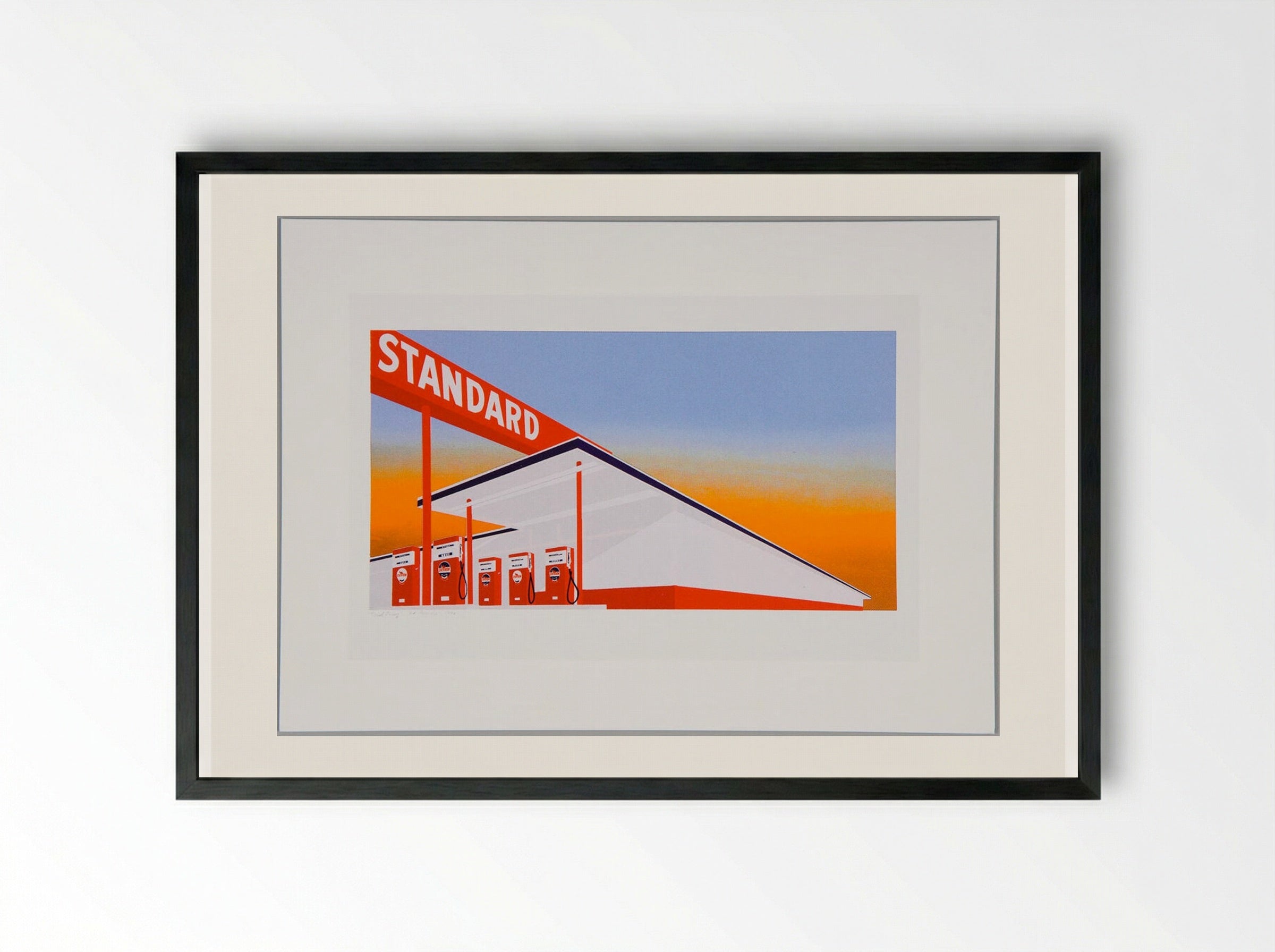 Standard Station - Edward Ruscha - Framed Print Black