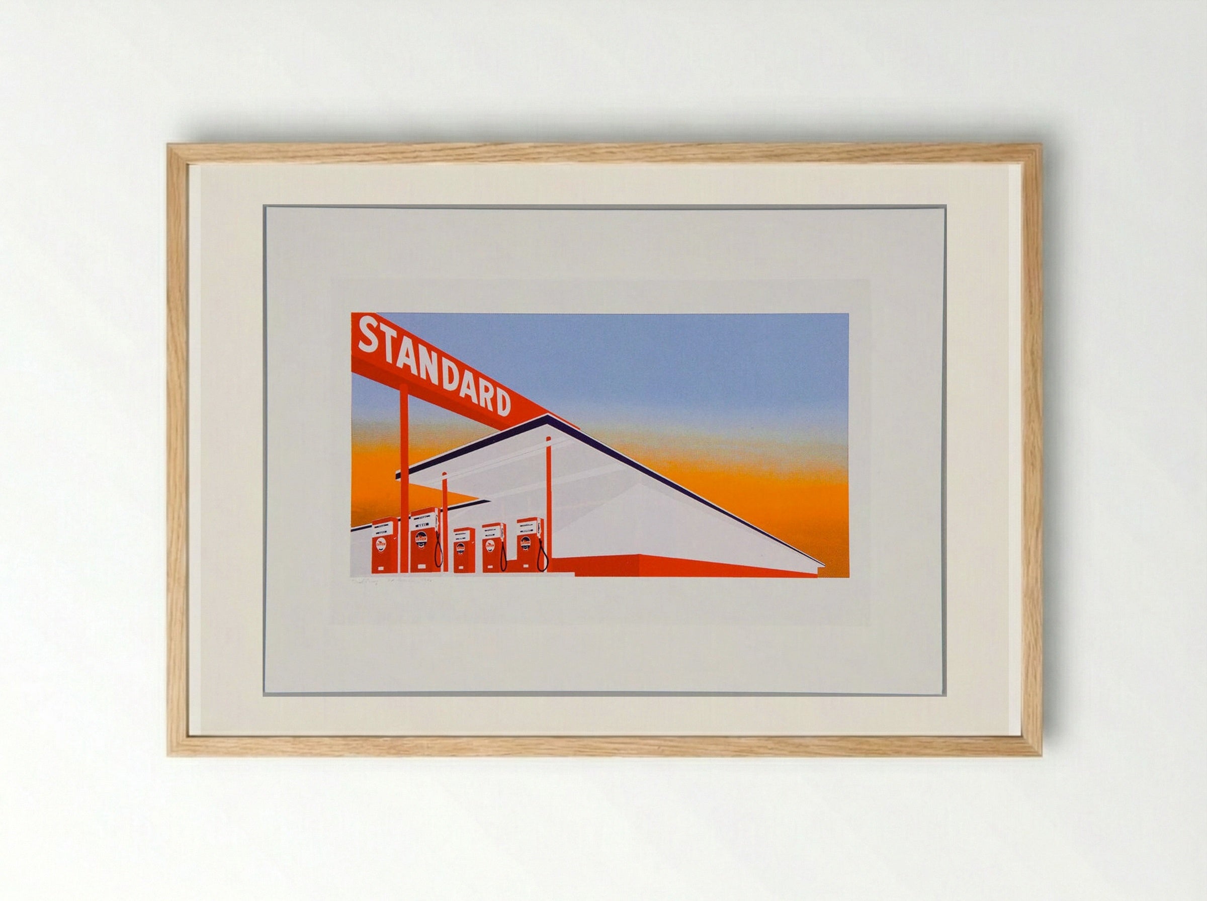 Standard Station - Edward Ruscha - Framed Print Wood