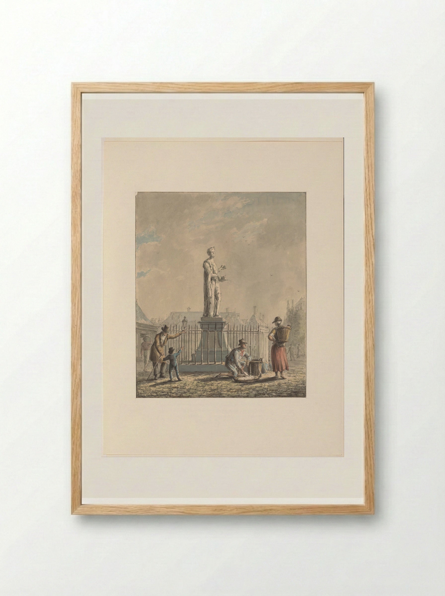 Standbeeld van Laurens Jansz. Coster te Haarlem - Johannes Jelgerhuis - Framed Print Wood
