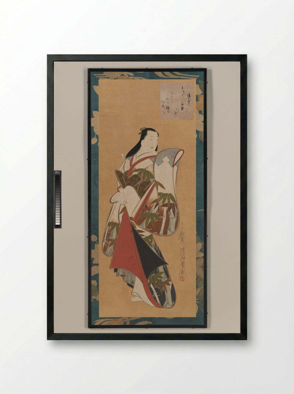 Standing Courtesan - Kaigetsudō Ando - Framed Print Black