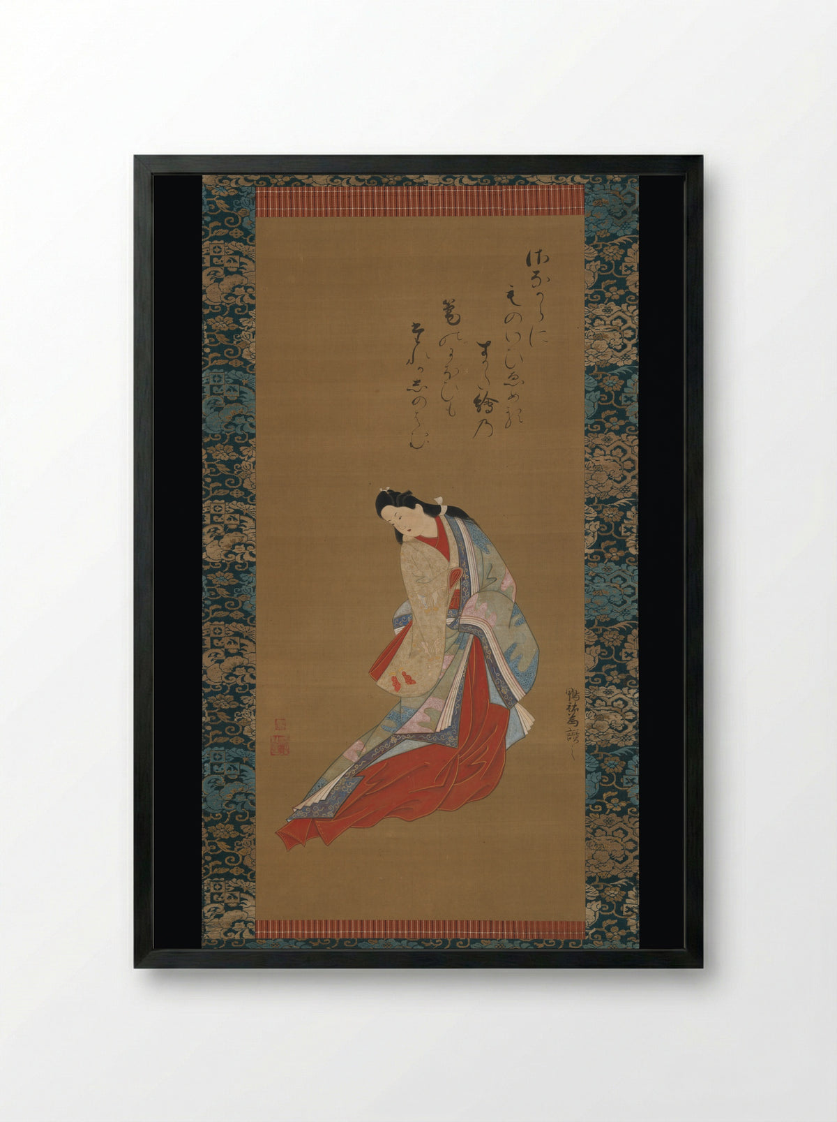 Standing Courtesan - Tōsendō Rifū - Framed Print Black