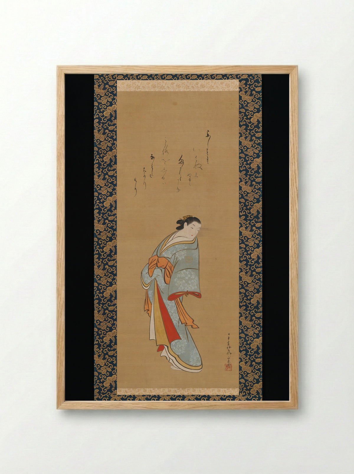 Standing Courtesan - Baiōken Eishun - Framed Print Wood