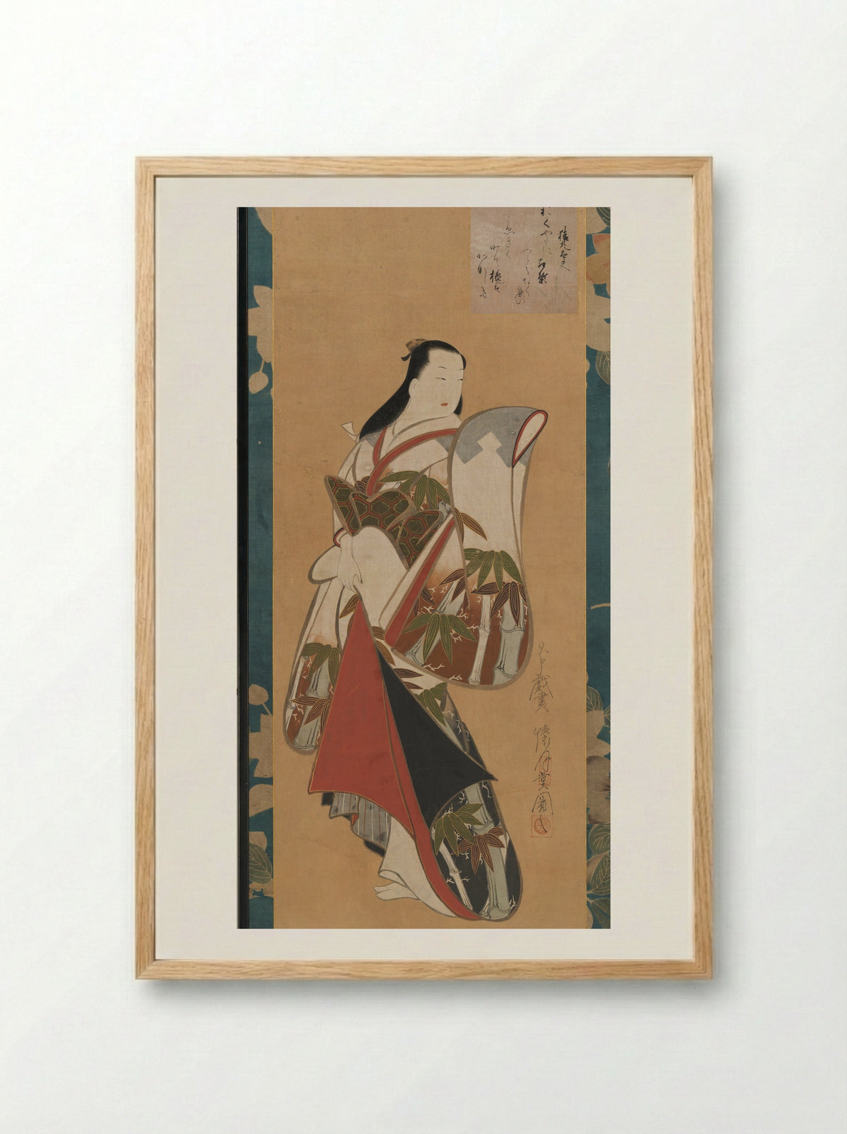Standing Courtesan - Kaigetsudō Ando - Framed Print Wood