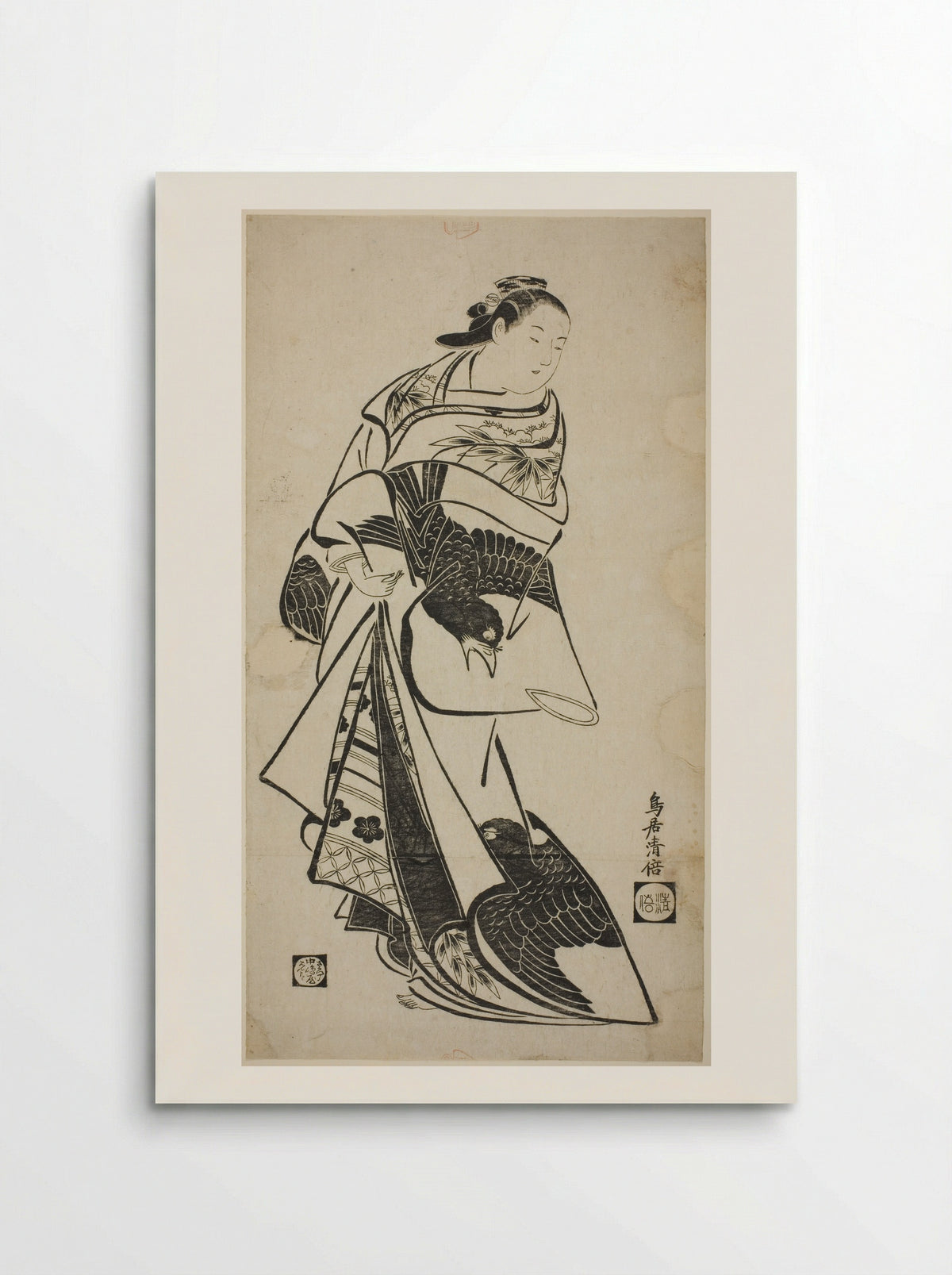 Standing Figure of a Woman - Torii Kiyomasu I - Poster