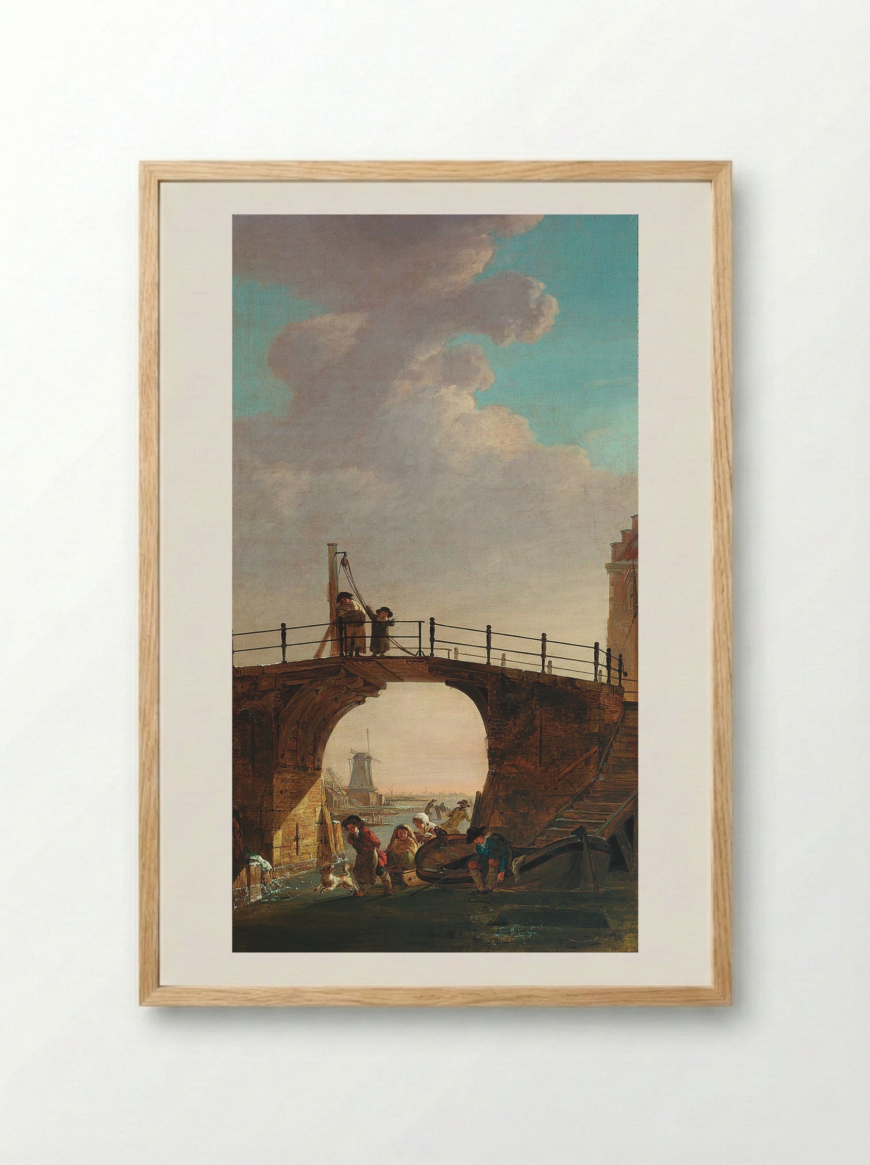 Standing Man with a Bundle of Sticks on His Back - Jacob van Strij - Framed Print Wood