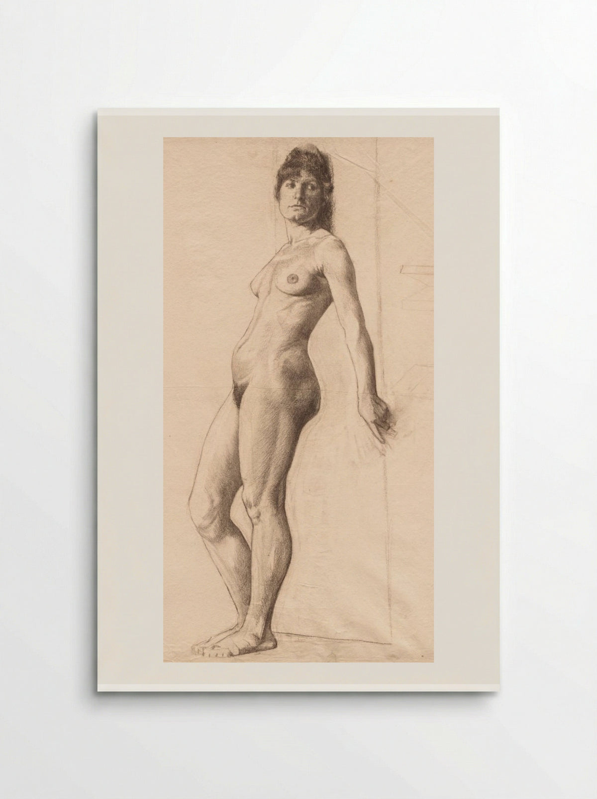 Standing Nude Model - Otto H. Bacher - Poster
