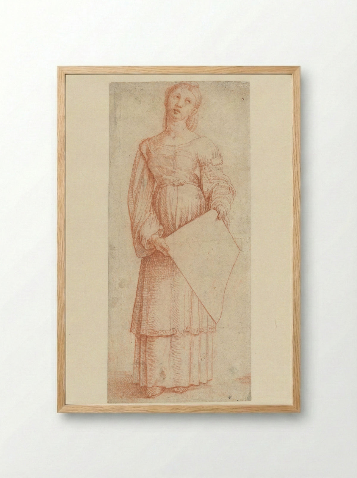 Standing Saint Cecilia - Garofalo - Framed Print Wood