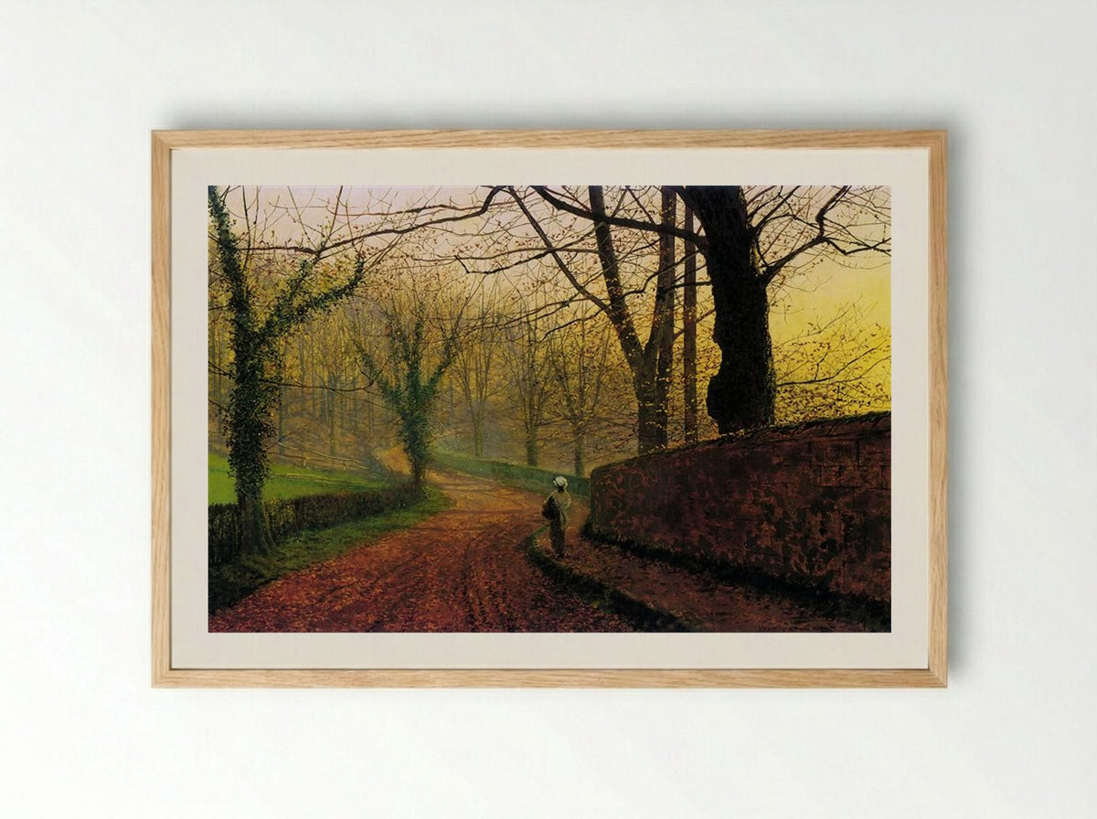 Stapleton Park near Pontefract - John Atkinson Grimshaw - Framed Print Wood