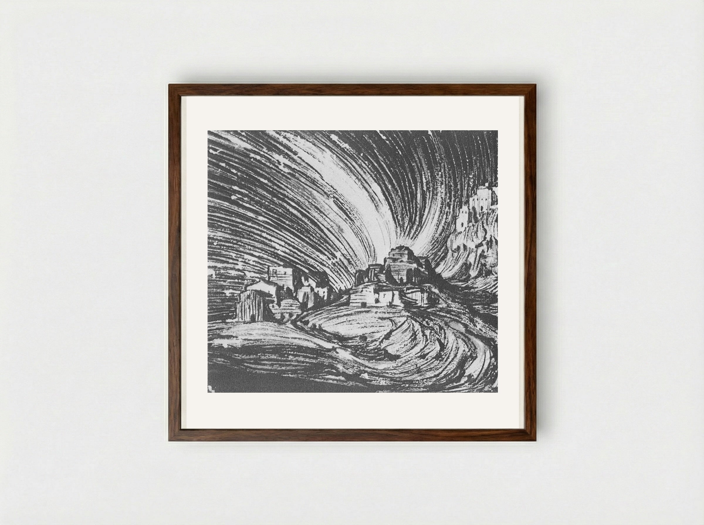 Star the Wormwood - Konstantin Bogaevsky - Framed Print Dark Wood
