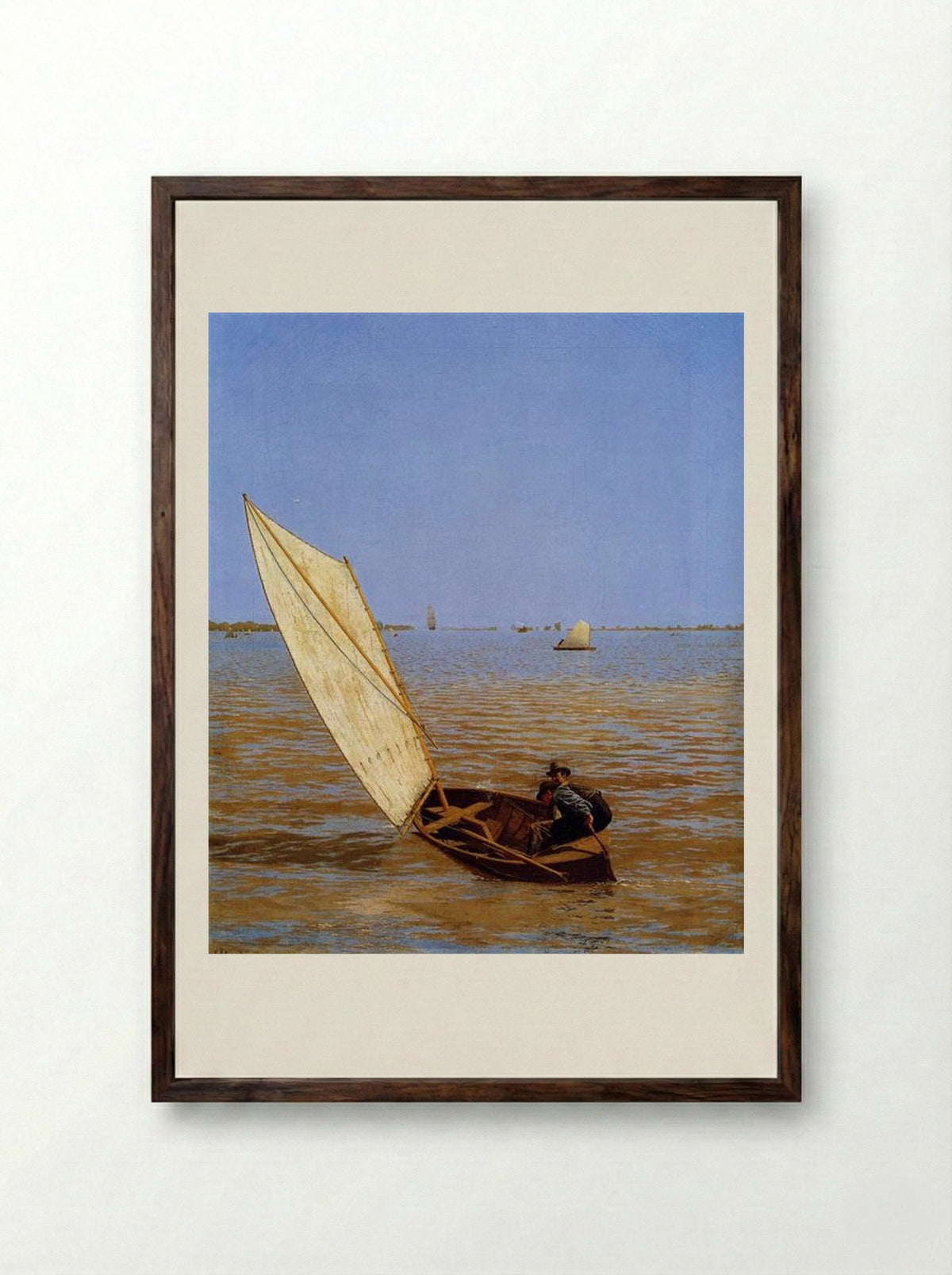 Starting Out after Rail - Thomas Eakins - Framed Print Dark Wood