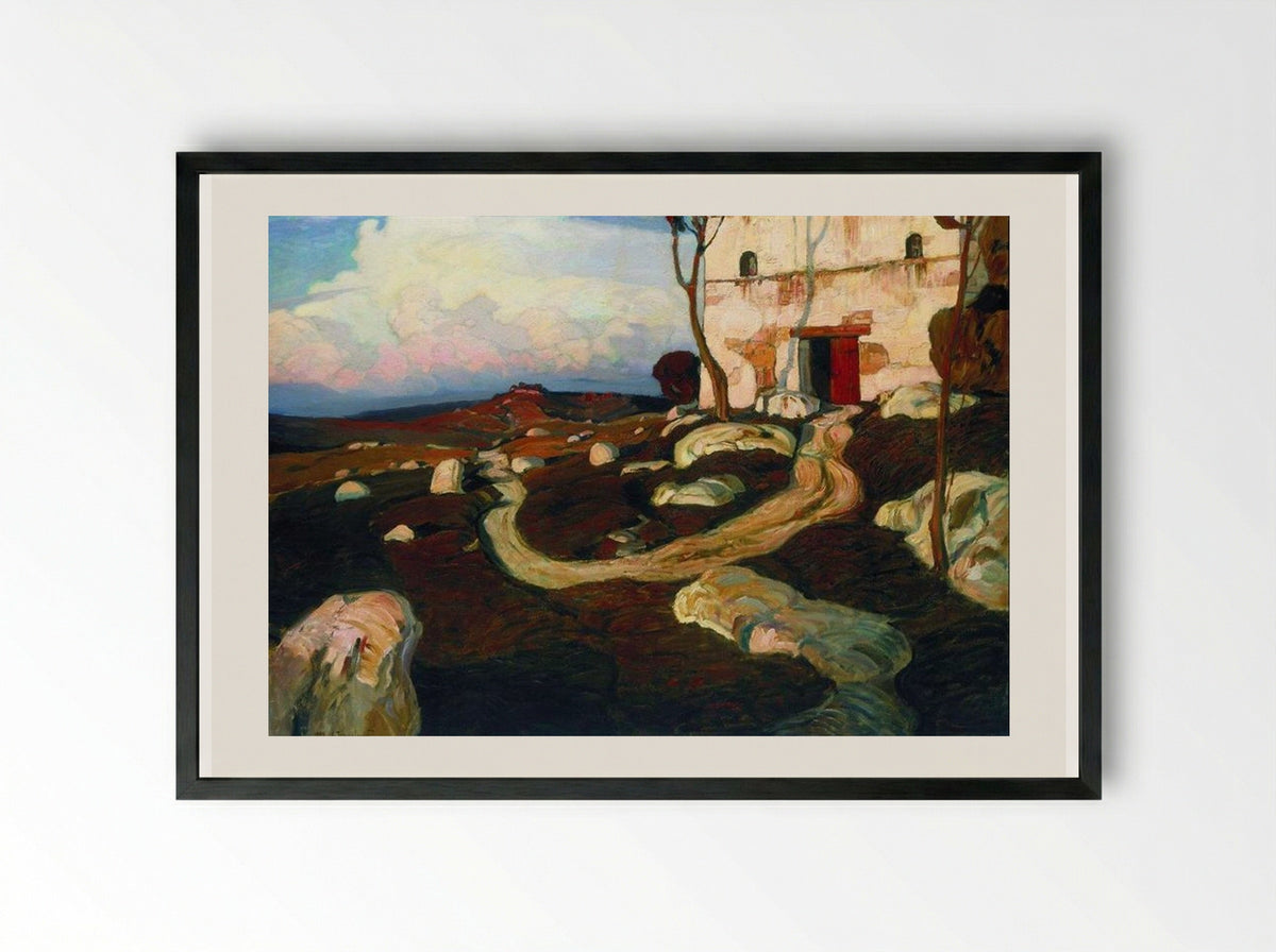 Stary Krym - Konstantin Bogaevsky - Framed Print Black