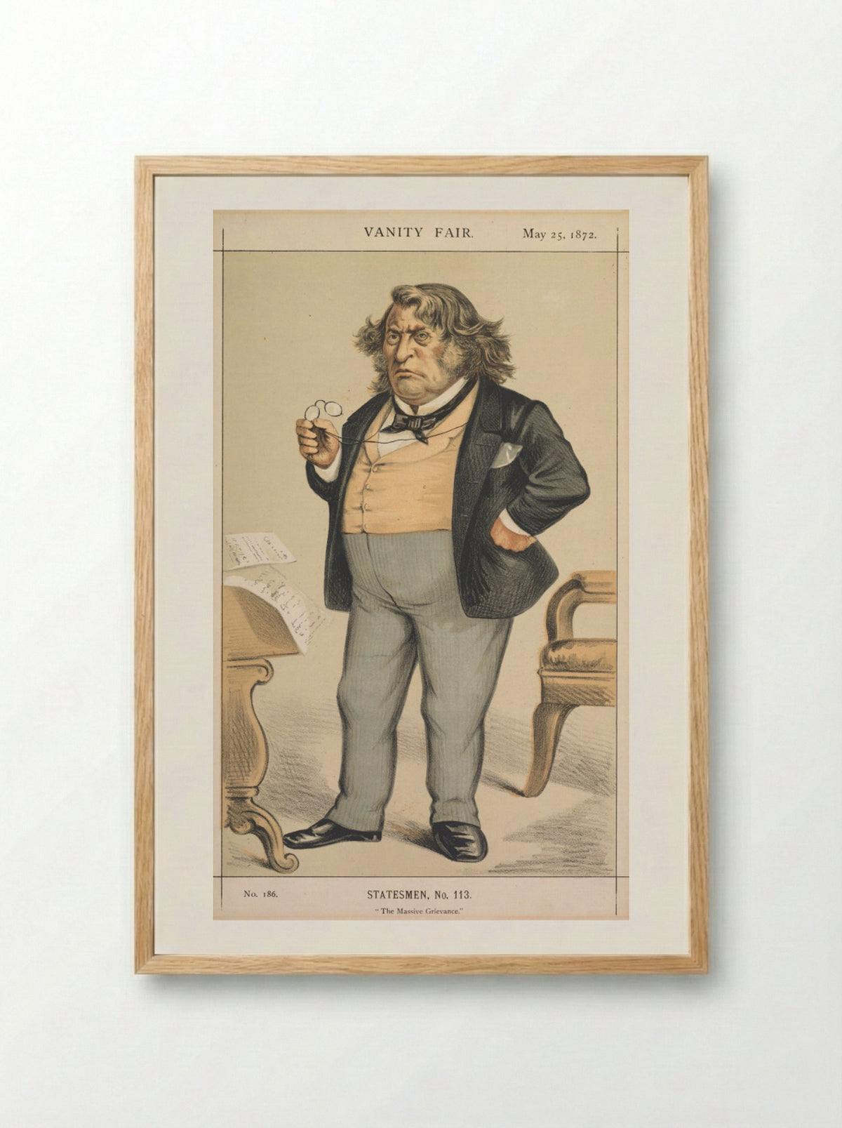 Statesman, No. 113: The Massive Grievance - Thomas Nast - Framed Print Wood