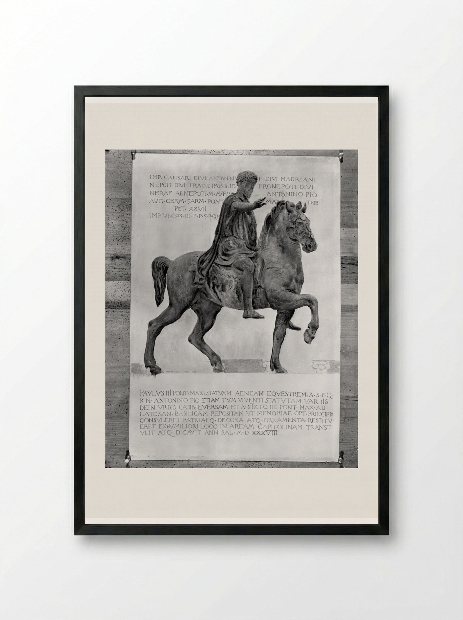 Statue of Marcus Aurelius, after antiquity - Joseph Lindon Smith - Framed Print Black