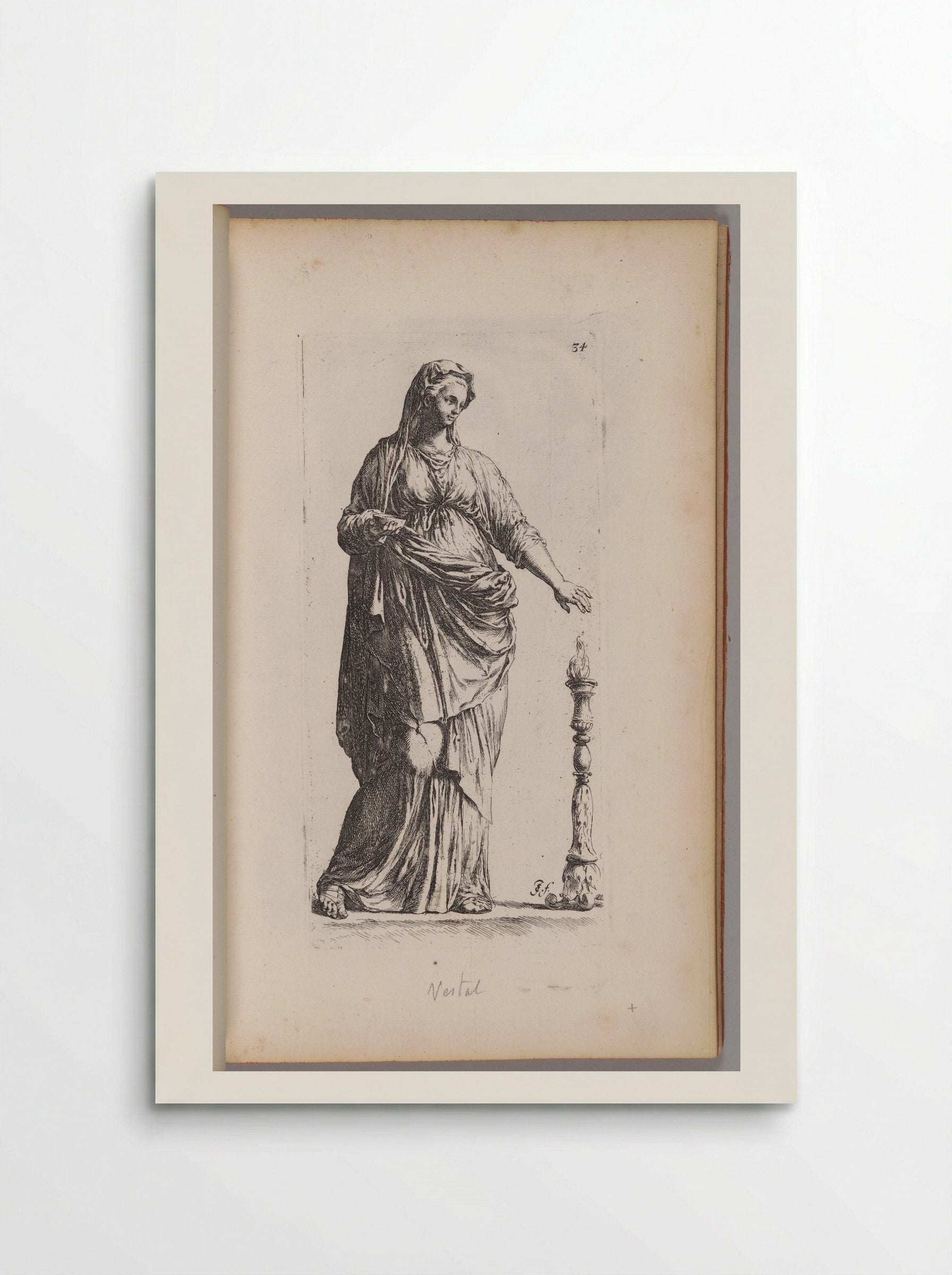 Statue of a Woman, usually called a Vestal Virgin - Jan de Bisschop - Poster