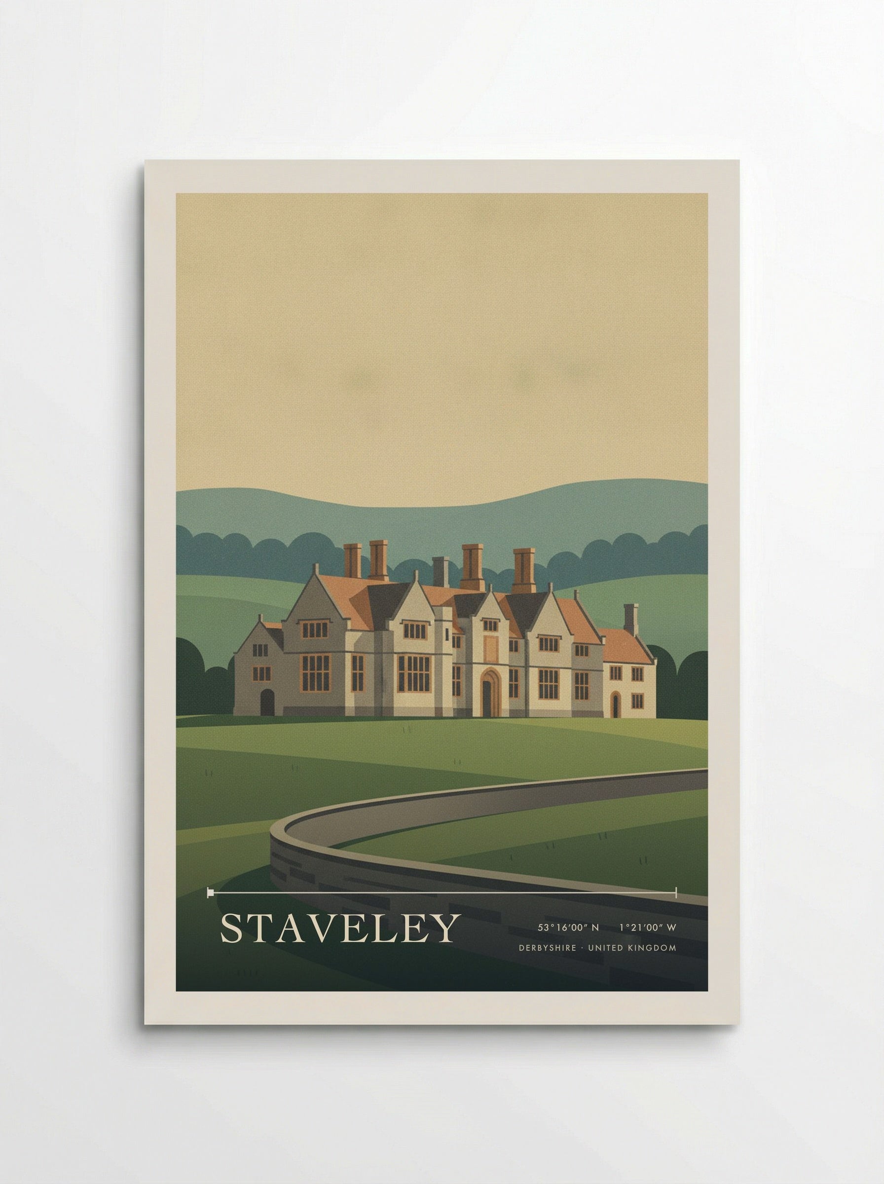 Staveley Derbyshire United Kingdom Travel Poster - Poster