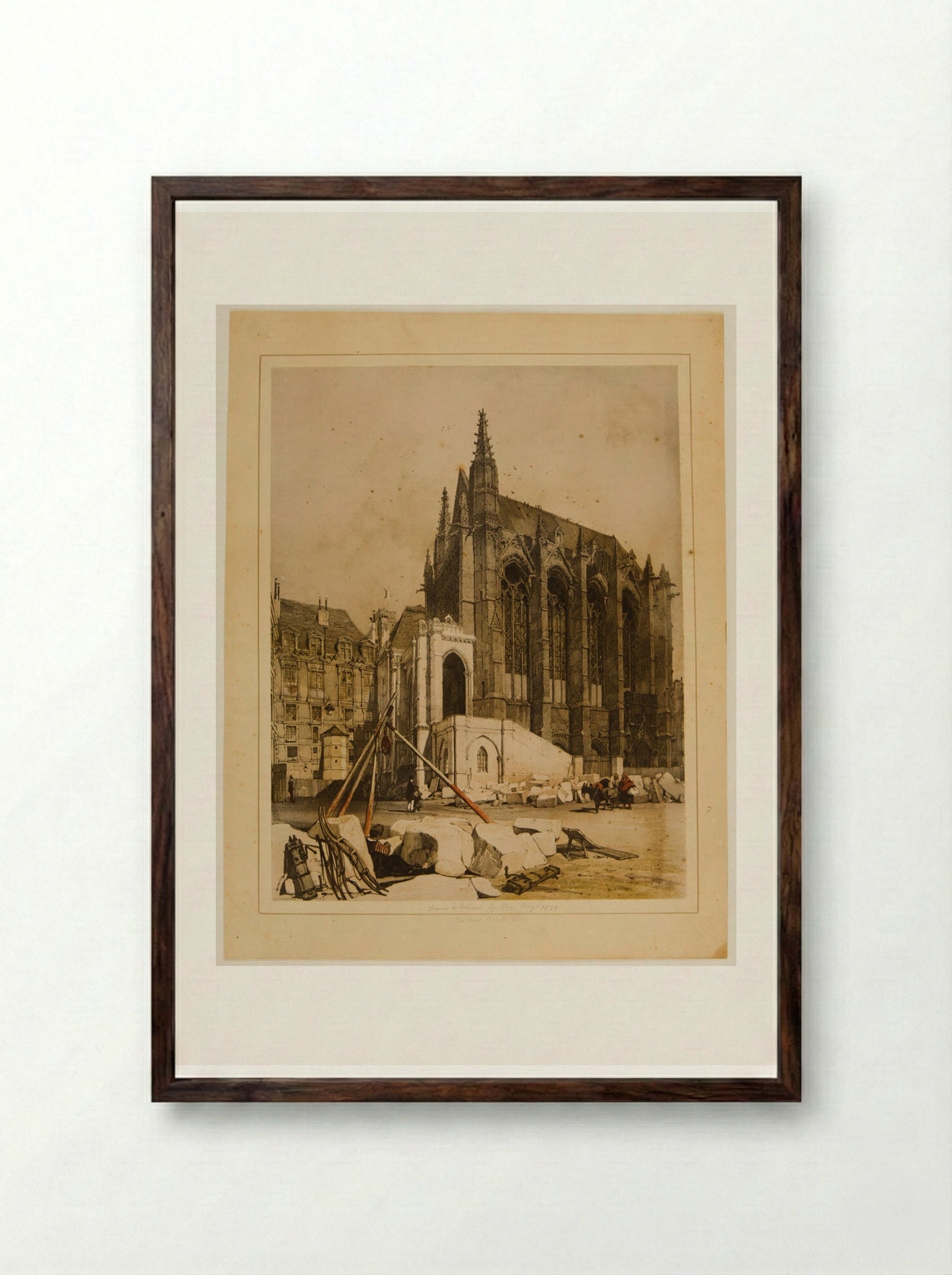 Ste. Chapelle, Paris - Thomas Shotter Boys - Framed Print Dark Wood