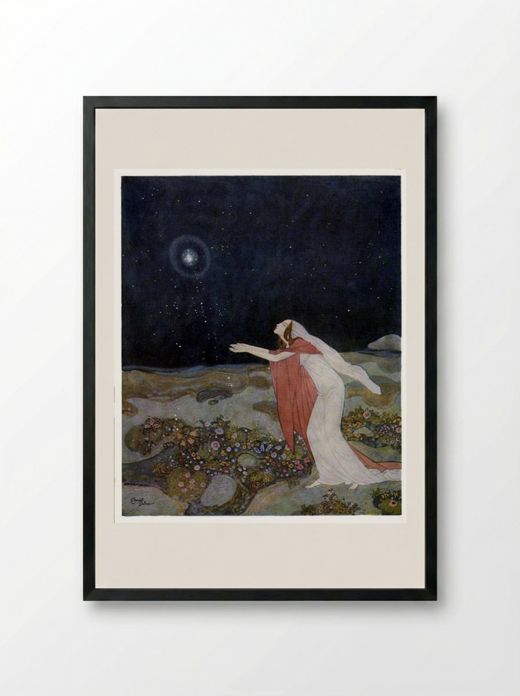 Stealers of Light - Edmund Dulac - Framed Print Black