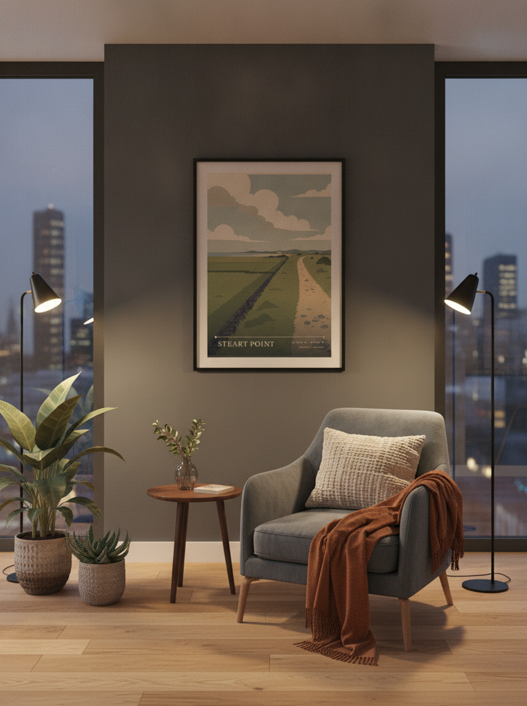 Steart Point Somerset England Travel Poster - Lifestyle