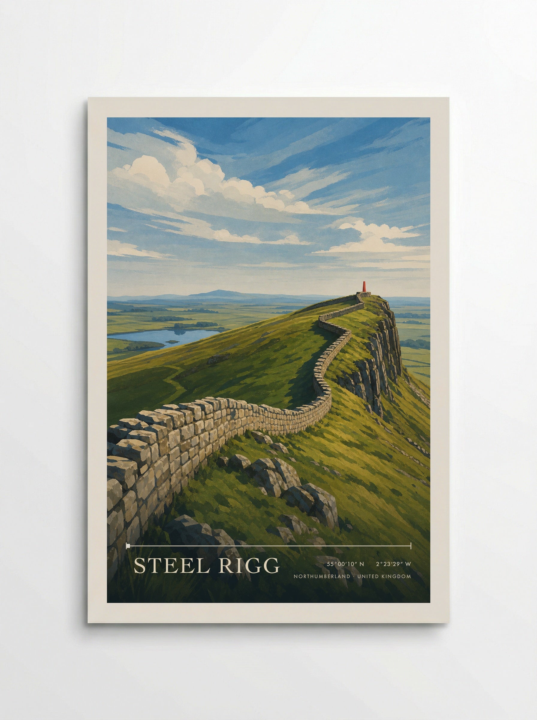 Steel Rigg Northumberland United Kingdom Travel Poster - Poster