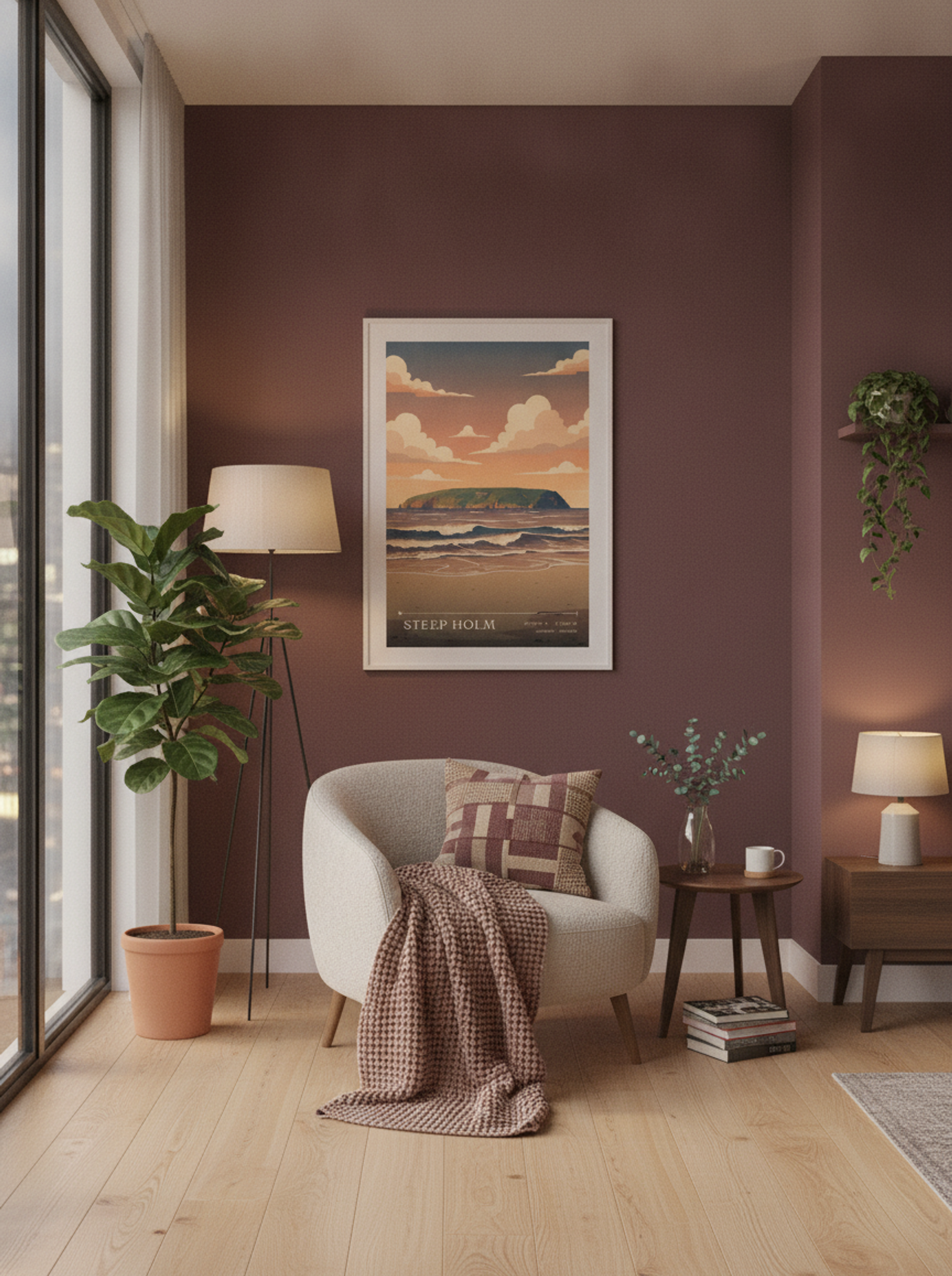 Steep Holm Somerset England Travel Poster - Lifestyle