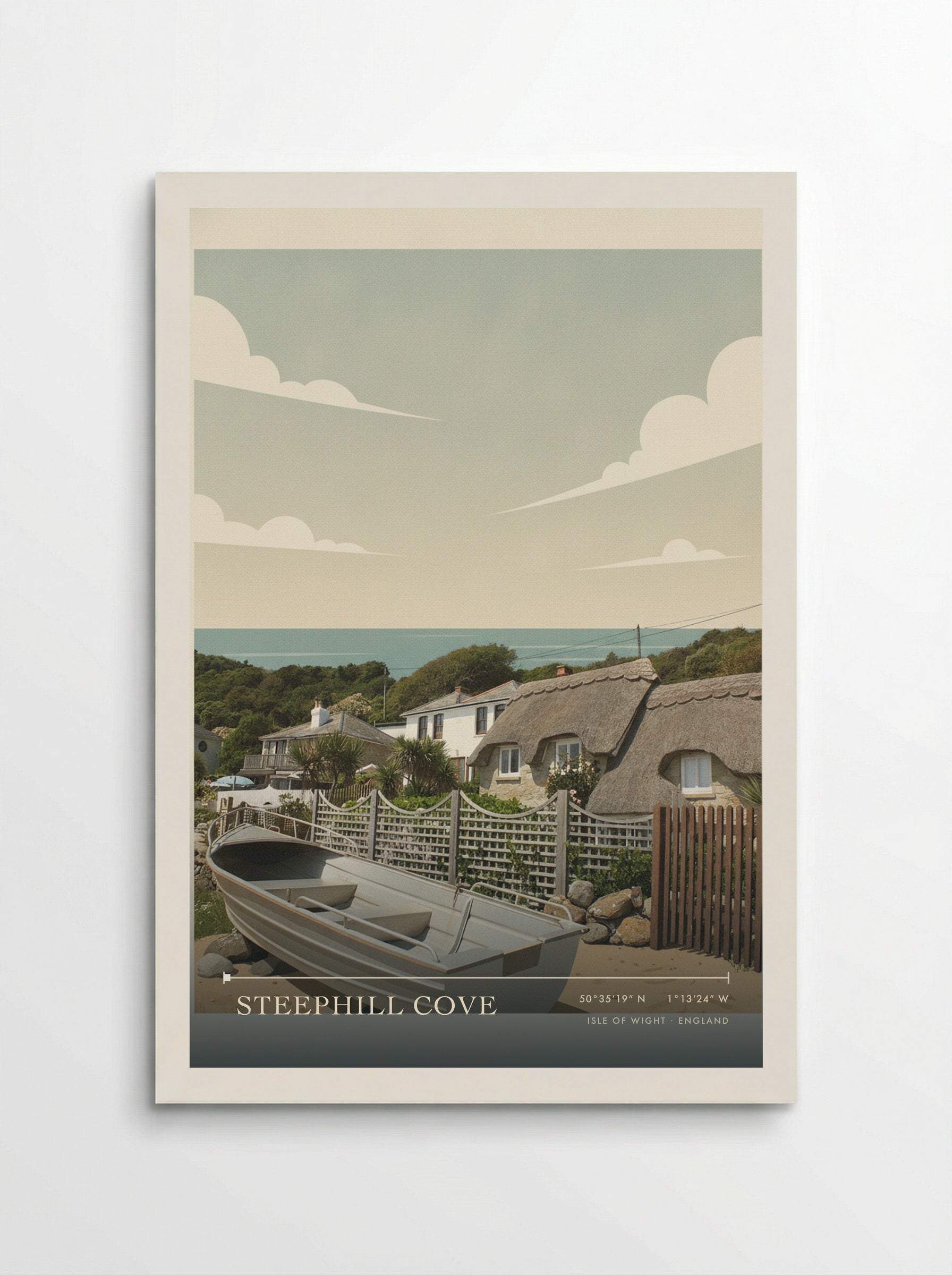Steephill Cove Isle of Wight England Travel Poster - Poster