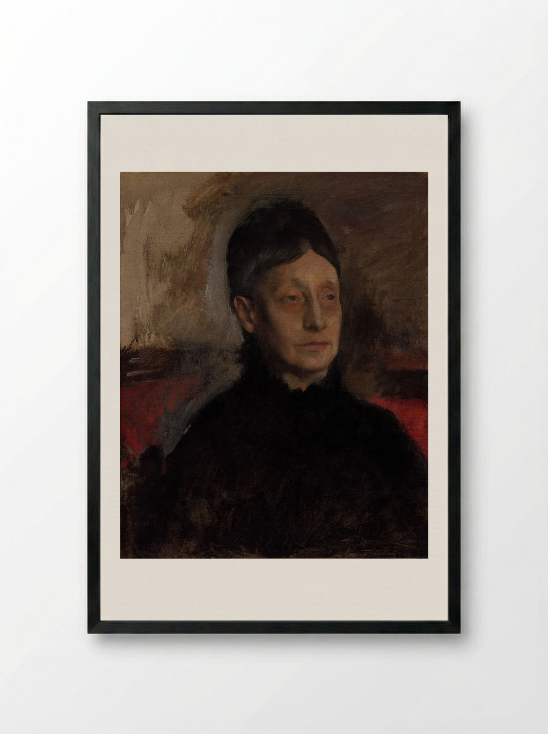 Stefanina Primicile Carafa, Marchioness of Cicerale and Duchess of Montejasi - Edgar Degas - Framed Print Black